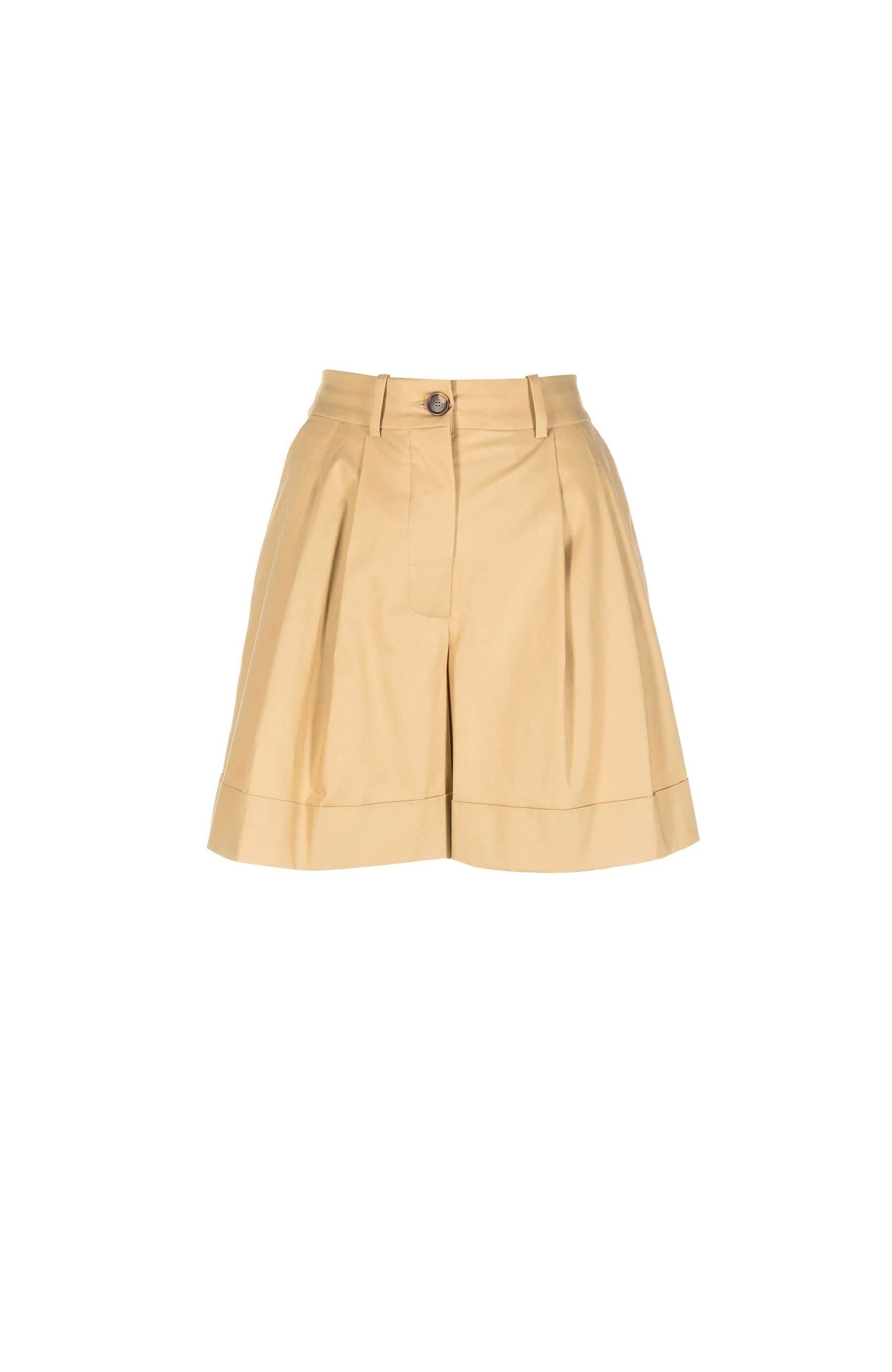 Erika cavallini Neutral High-waisted cotton shorts image 5