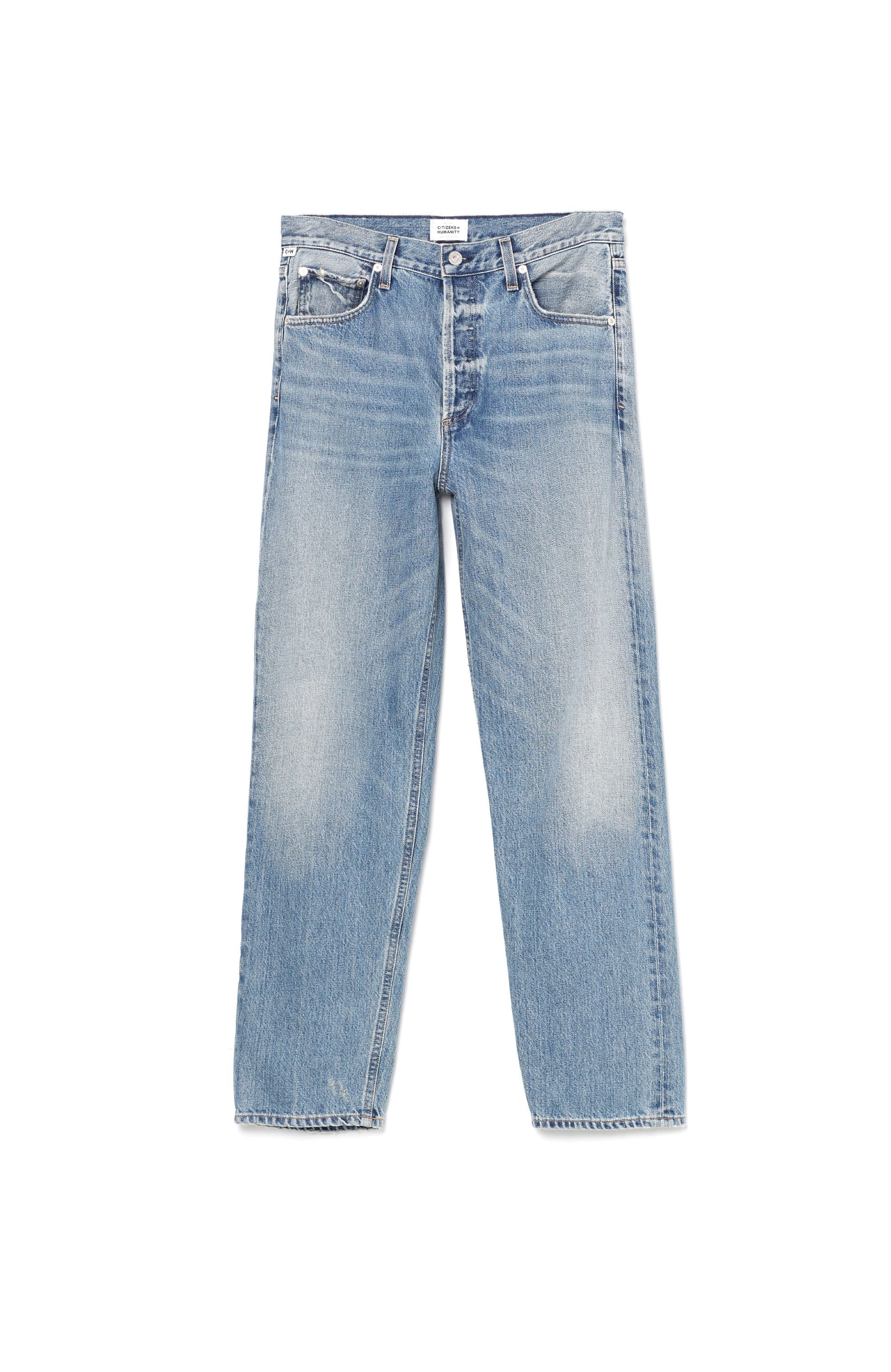 Citizens of humanity Blue Zwężane jeansy baggy low slung image 8