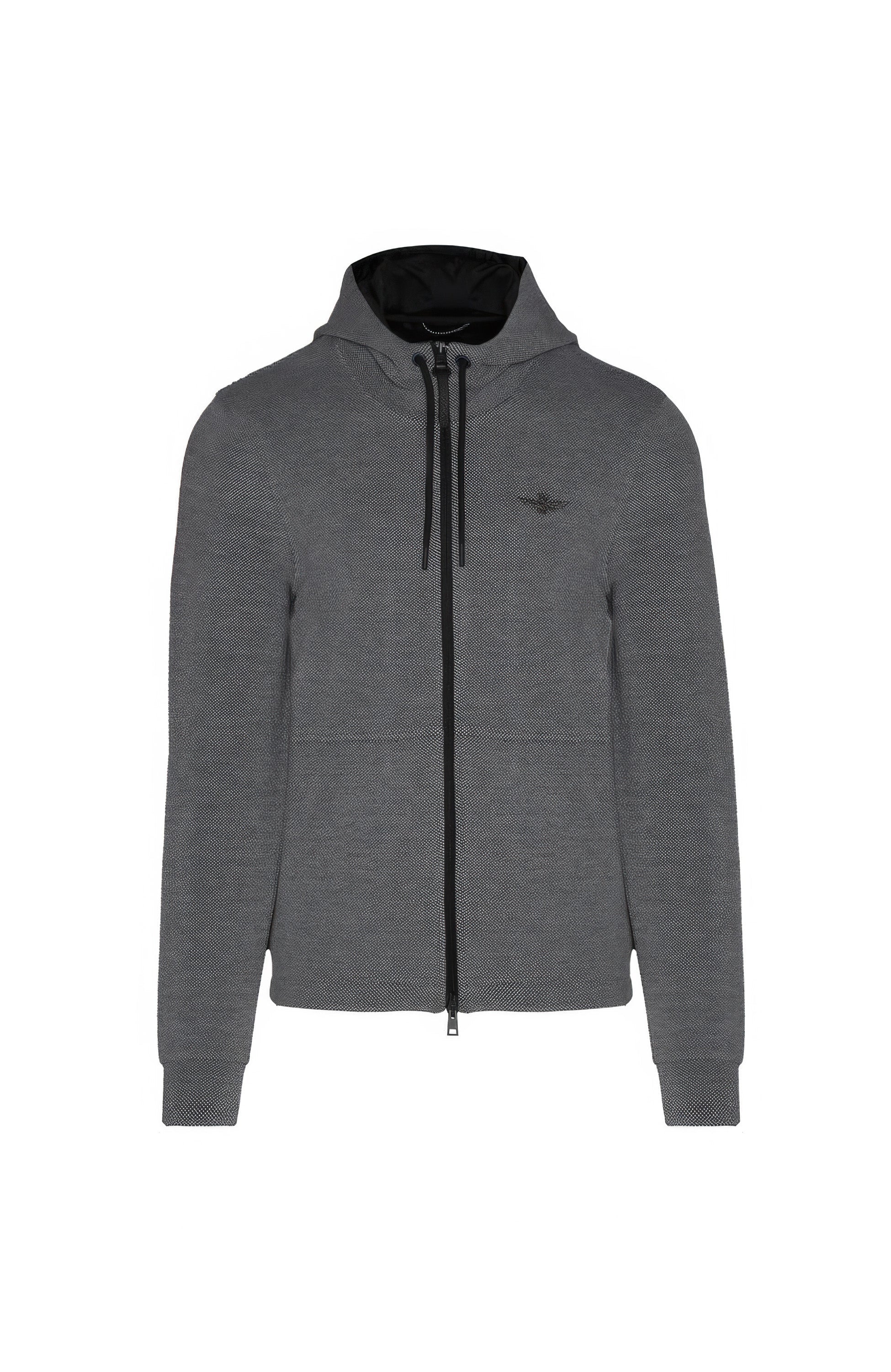Aeronautica militare Grey Textured hooded tracksuit set image 11