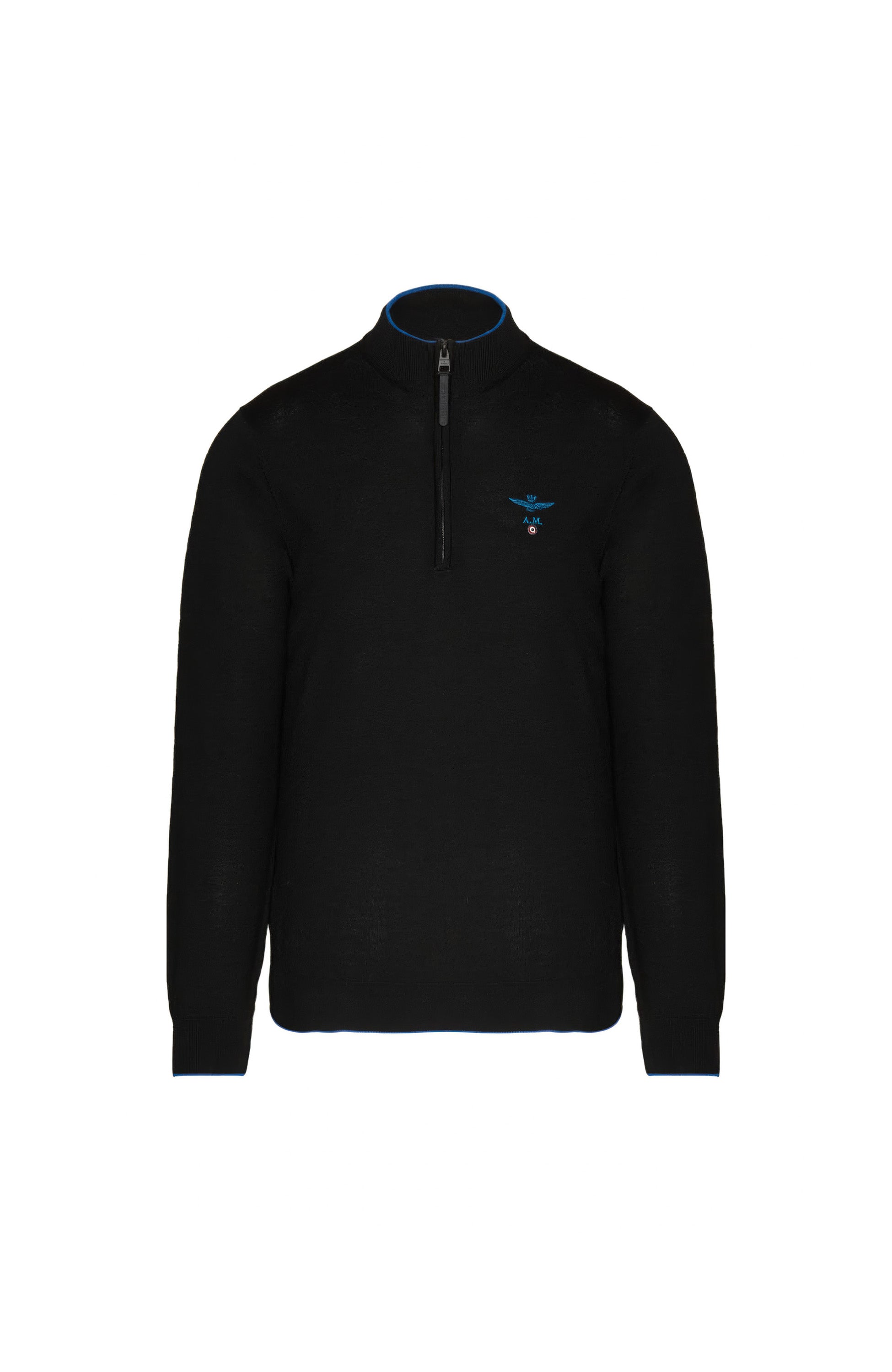 Aeronautica militare Black Sweter z wełny merino image 5