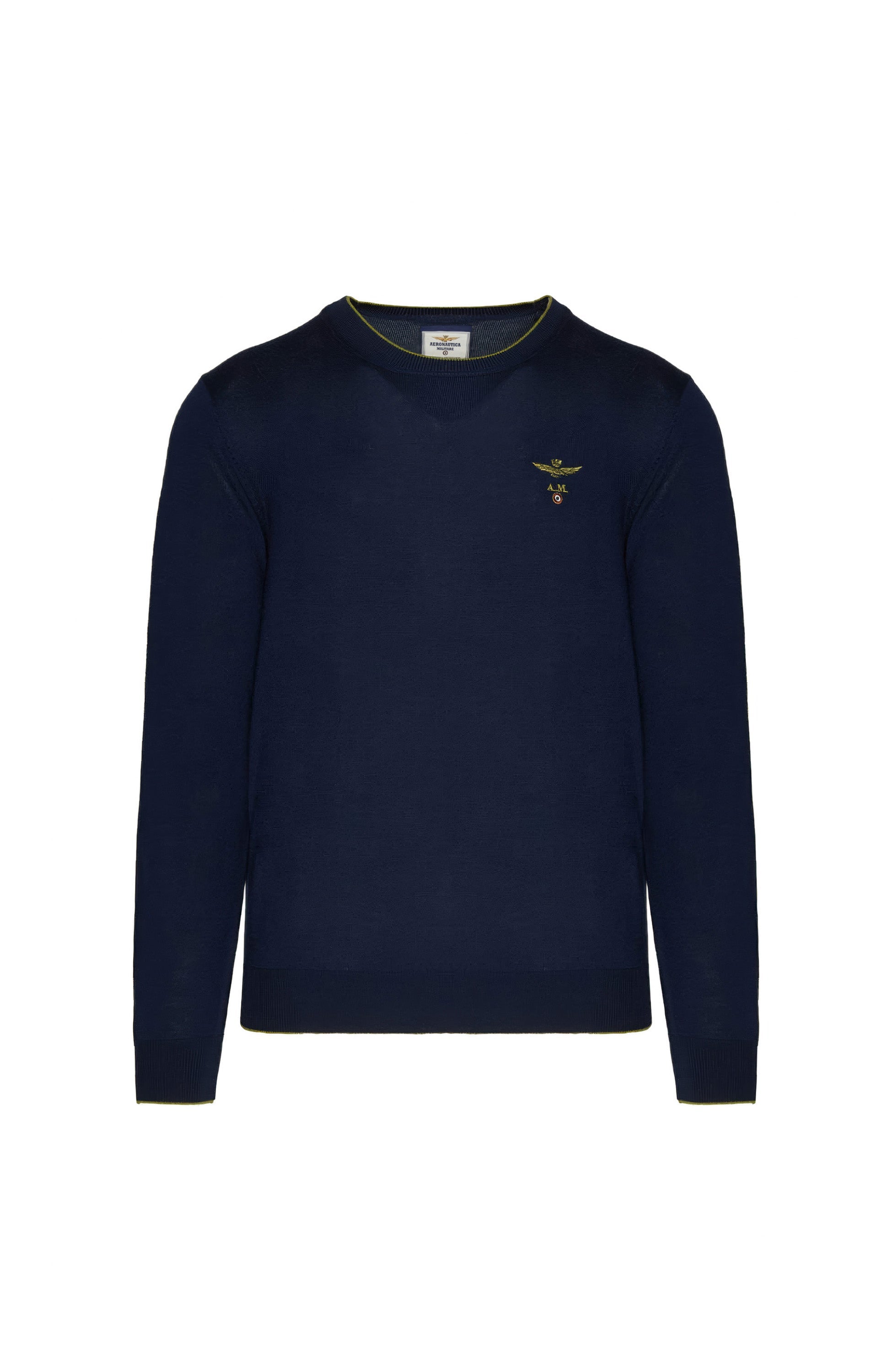 Aeronautica militare Blue Sweter z wełny merino image 4