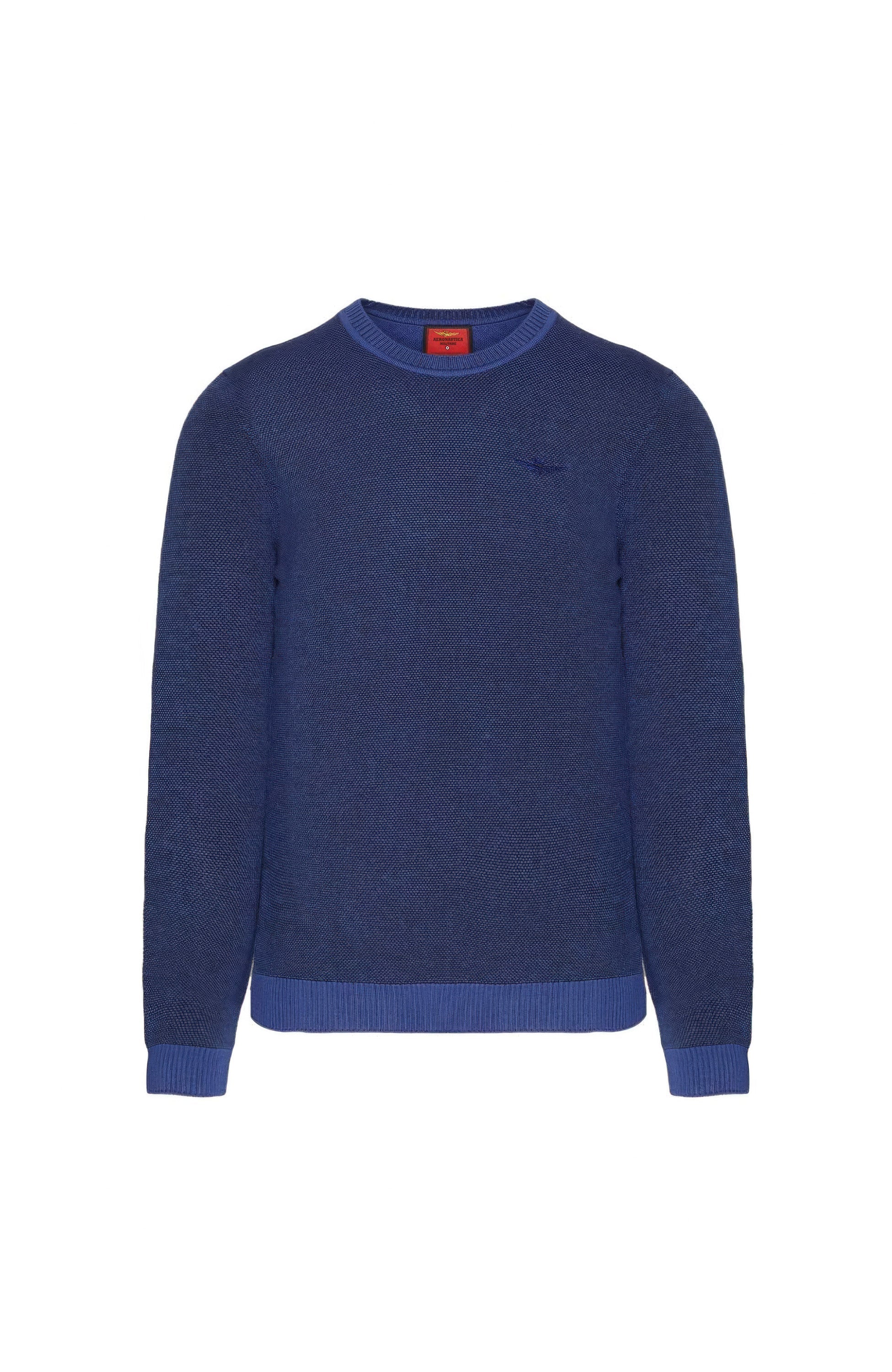Aeronautica militare Blue Sweter bawełniany image 4