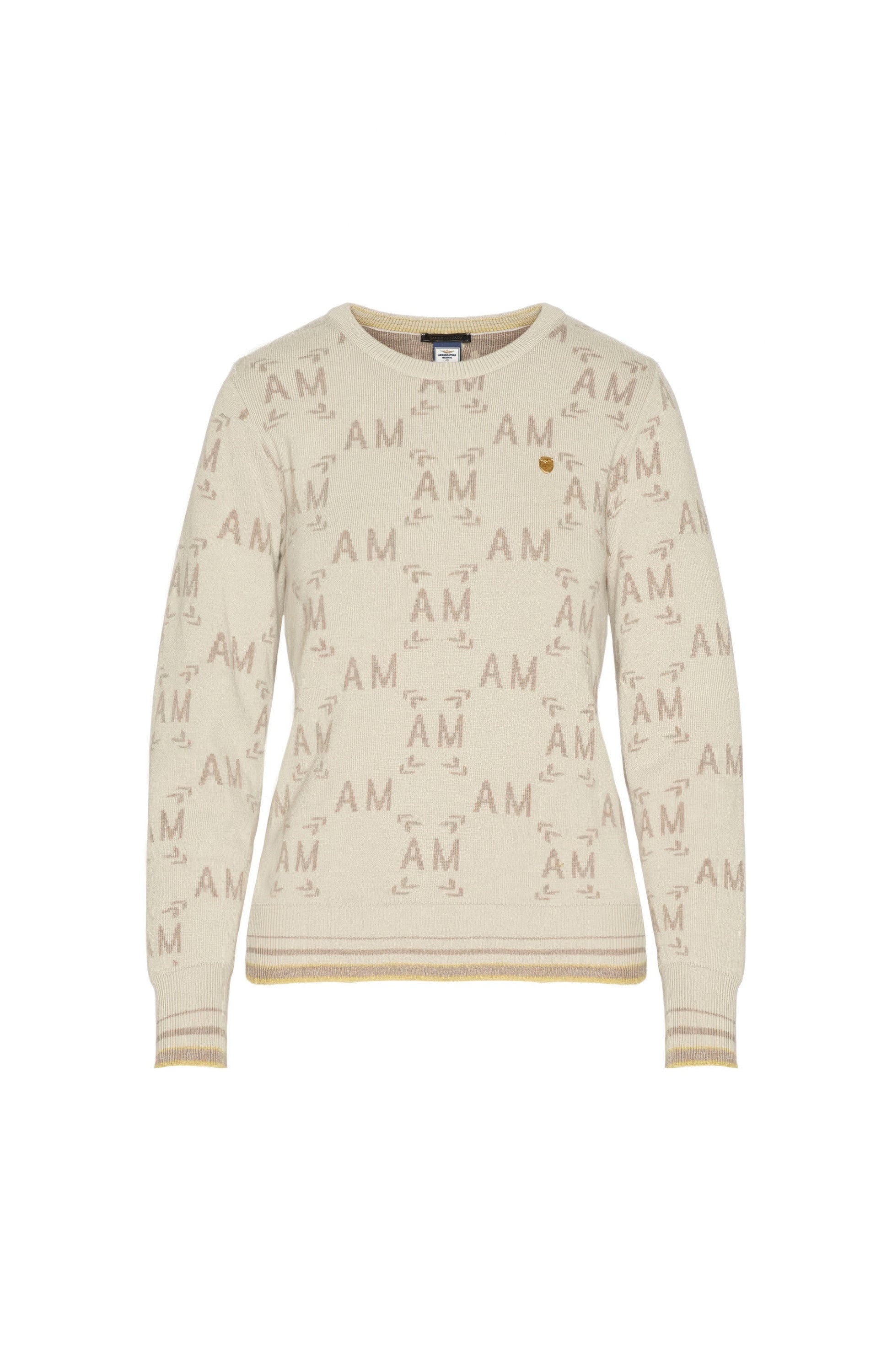 Aeronautica militare Neutral Logo-pattern roundneck sweater image 3