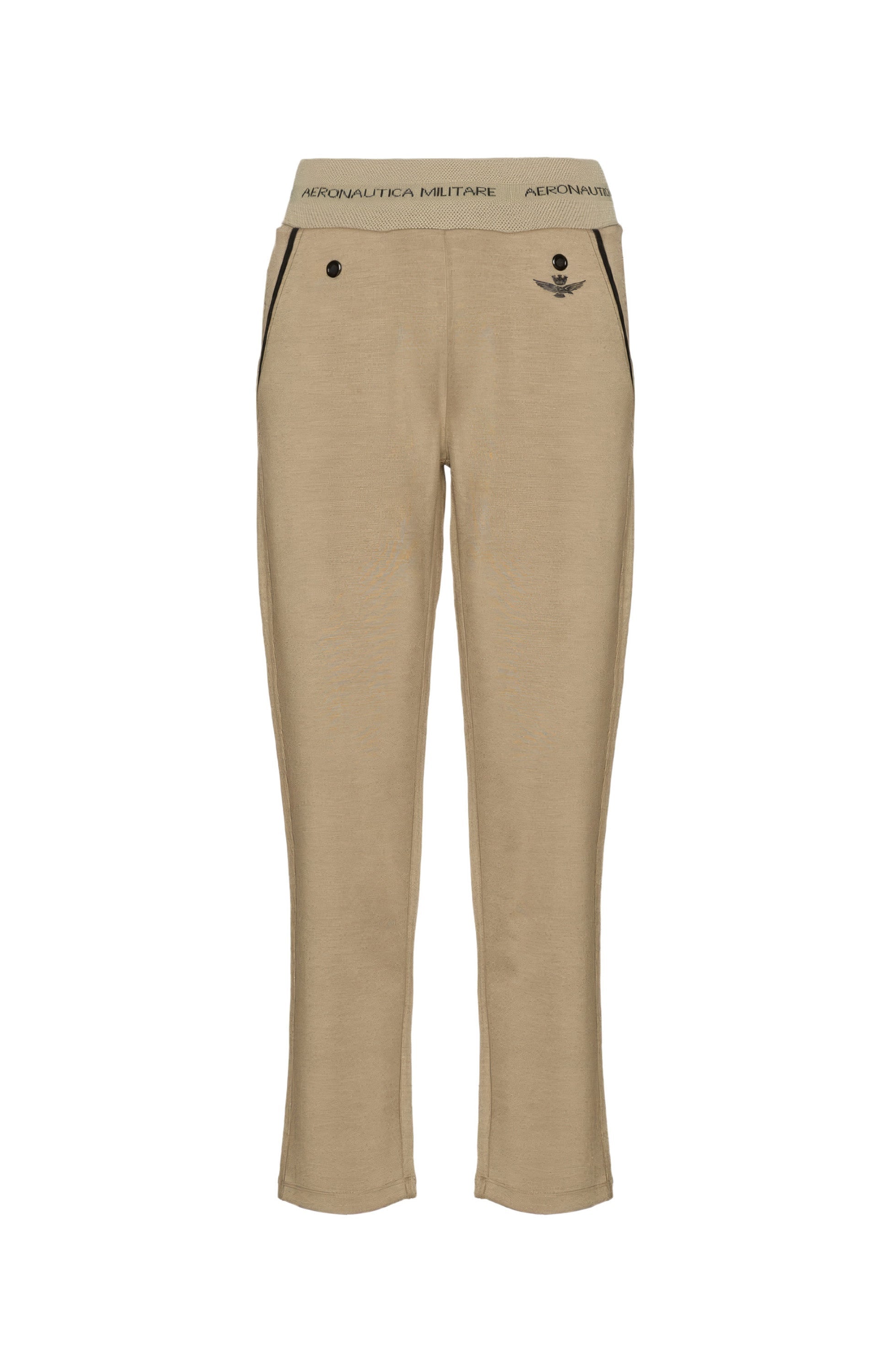 Aeronautica militare Beige Spodnie dresowe image 7