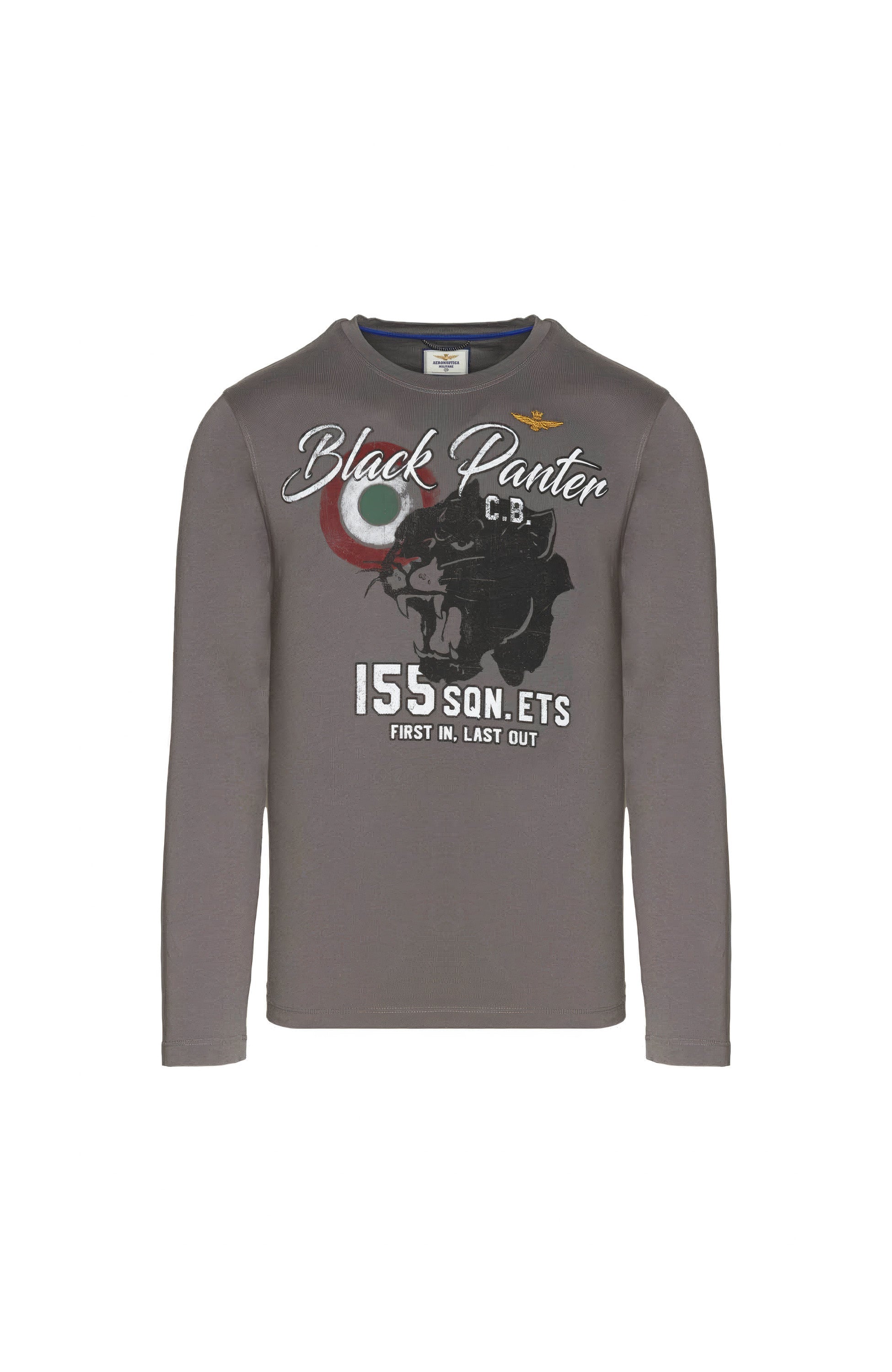 Aeronautica militare Grey Longsleeve z nadrukiem image 4