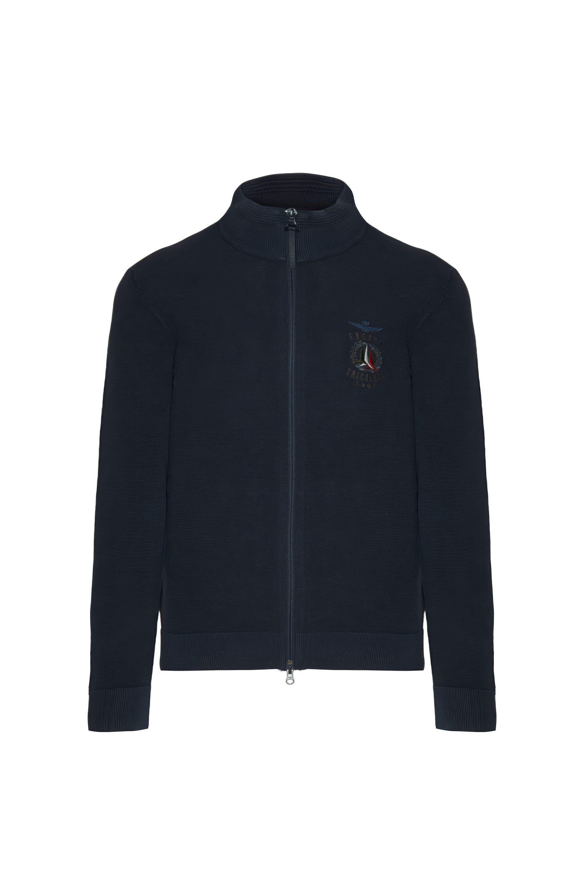 Aeronautica militare Navy Logo-embroidered zipped cardigan image 8