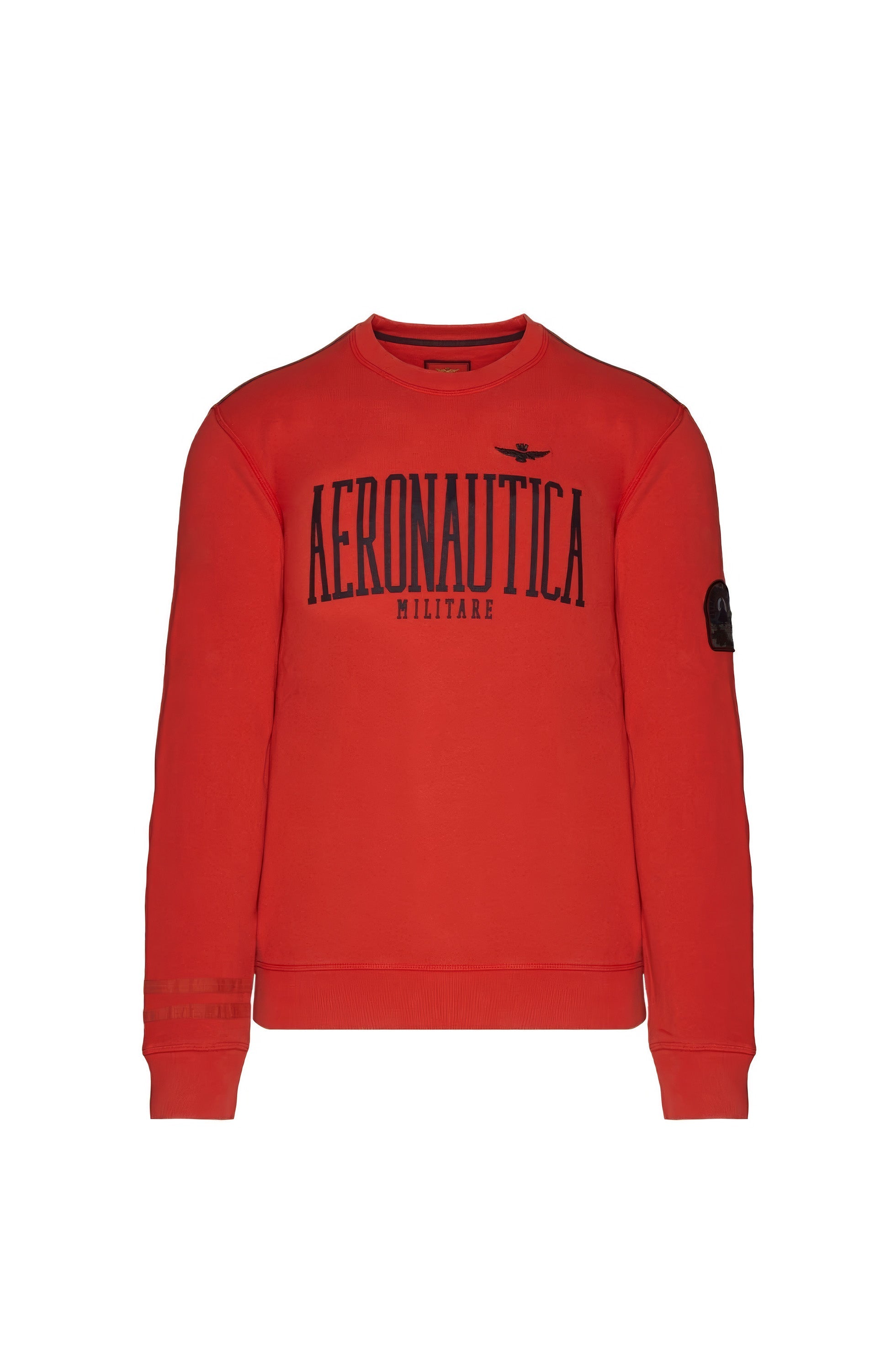 Aeronautica militare Orange Patch cotton sweatshirt image 6