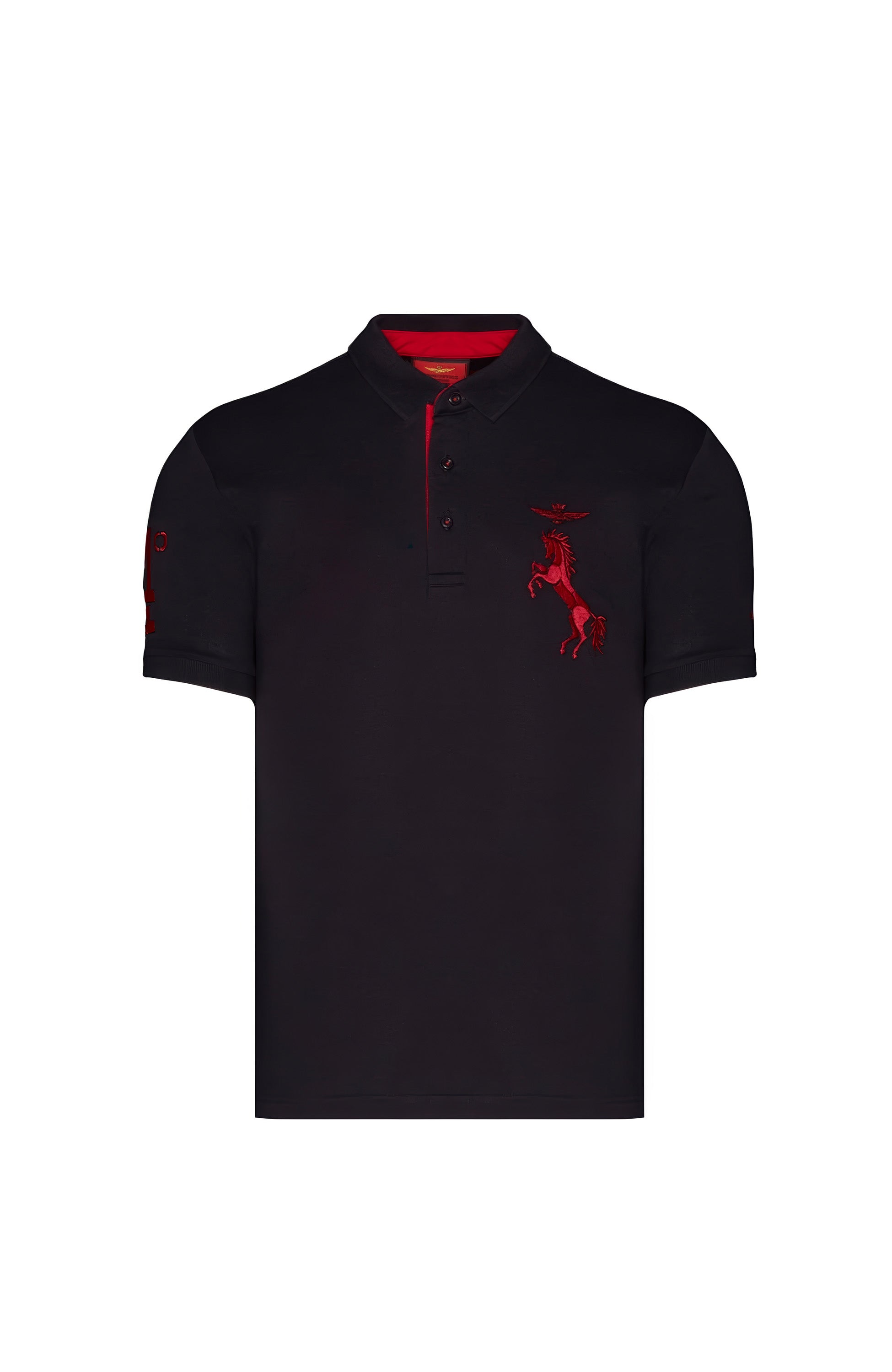Aeronautica militare Navy Embroidered piqué polo shirt image 7