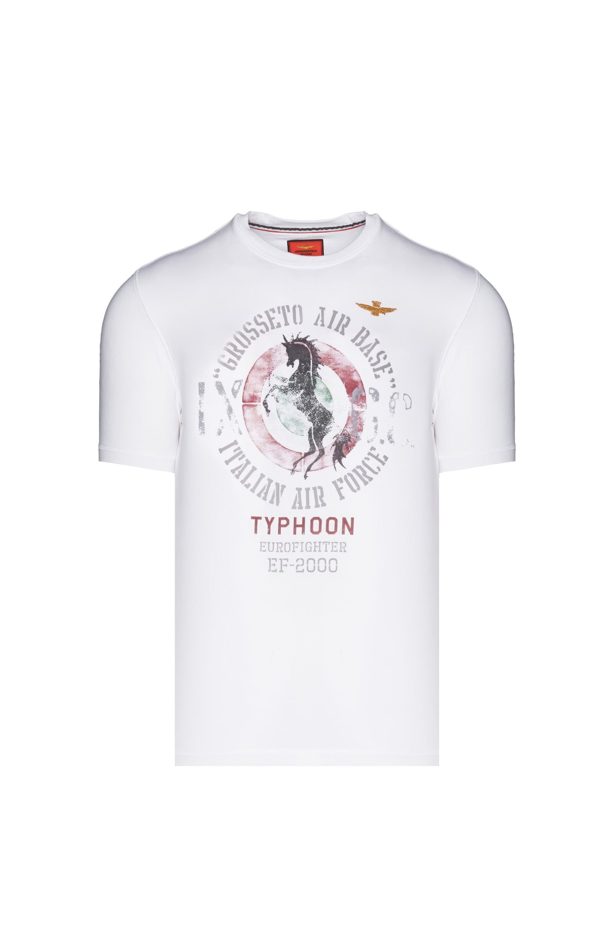Aeronautica militare White Airforse-print cotton t-shirt image 6