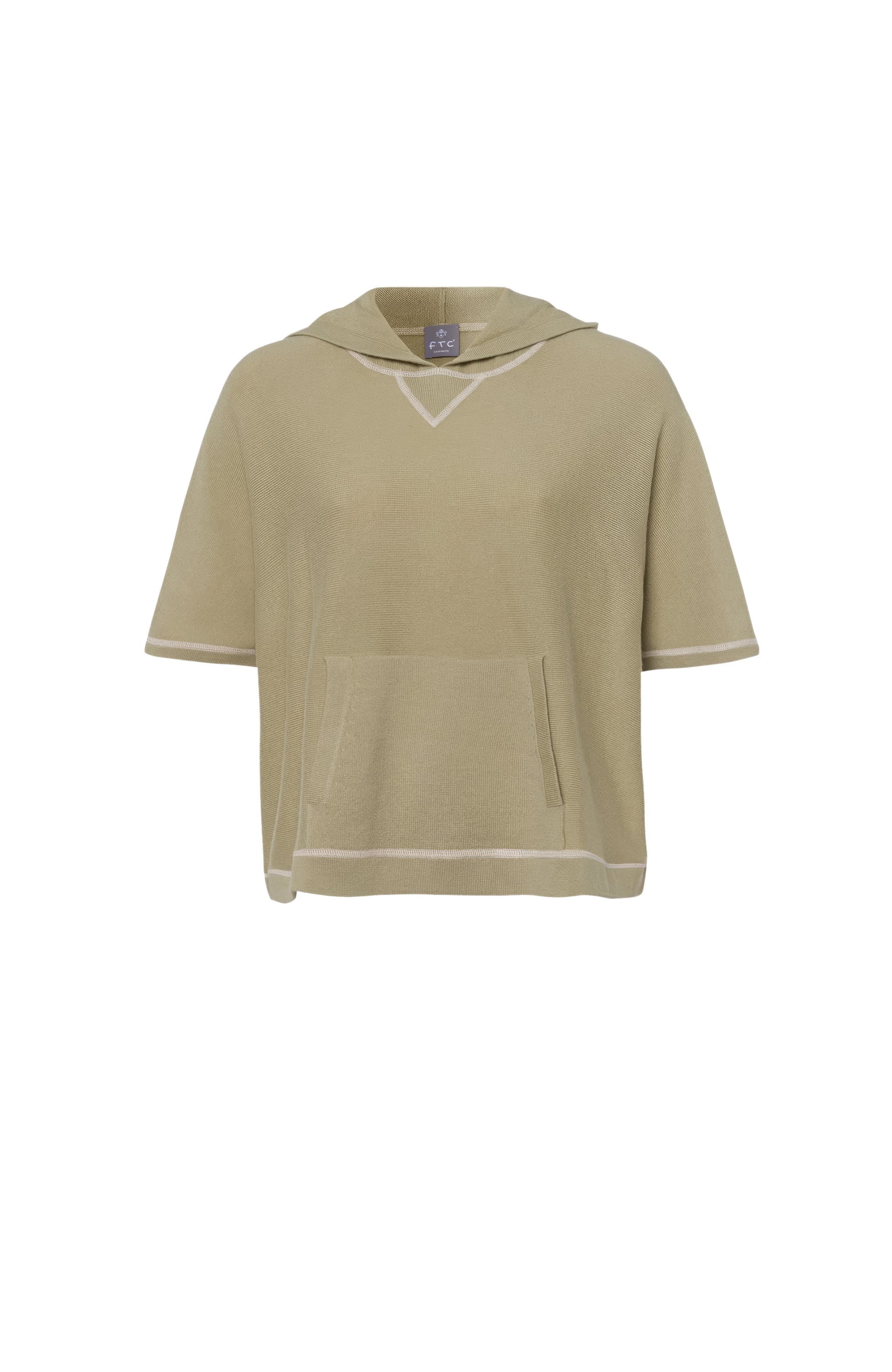 Ftc cashmere Green Kaszmirowa bluza z krótkim rękawem image 6