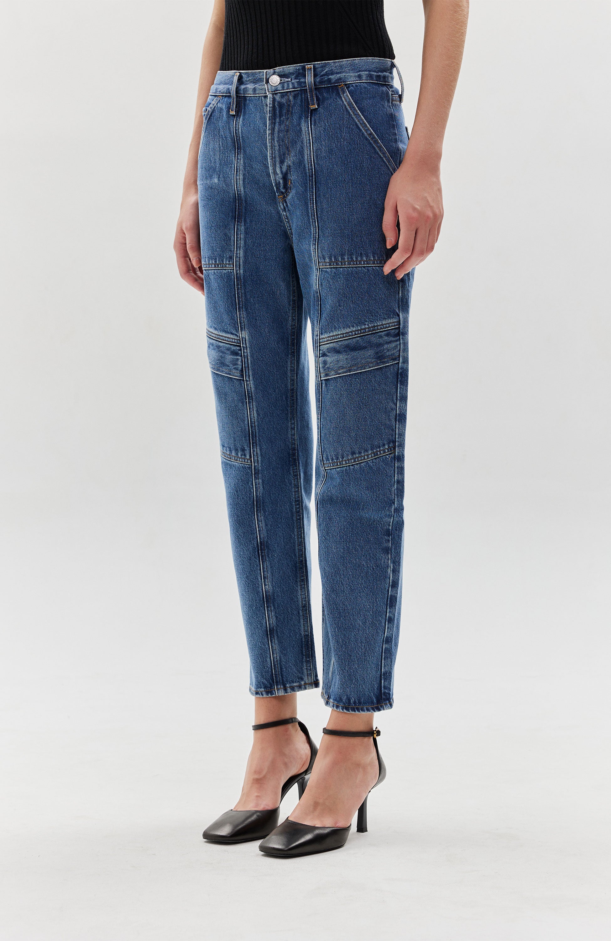 Agolde Blue Straight-leg cargo jeans cooper image 3
