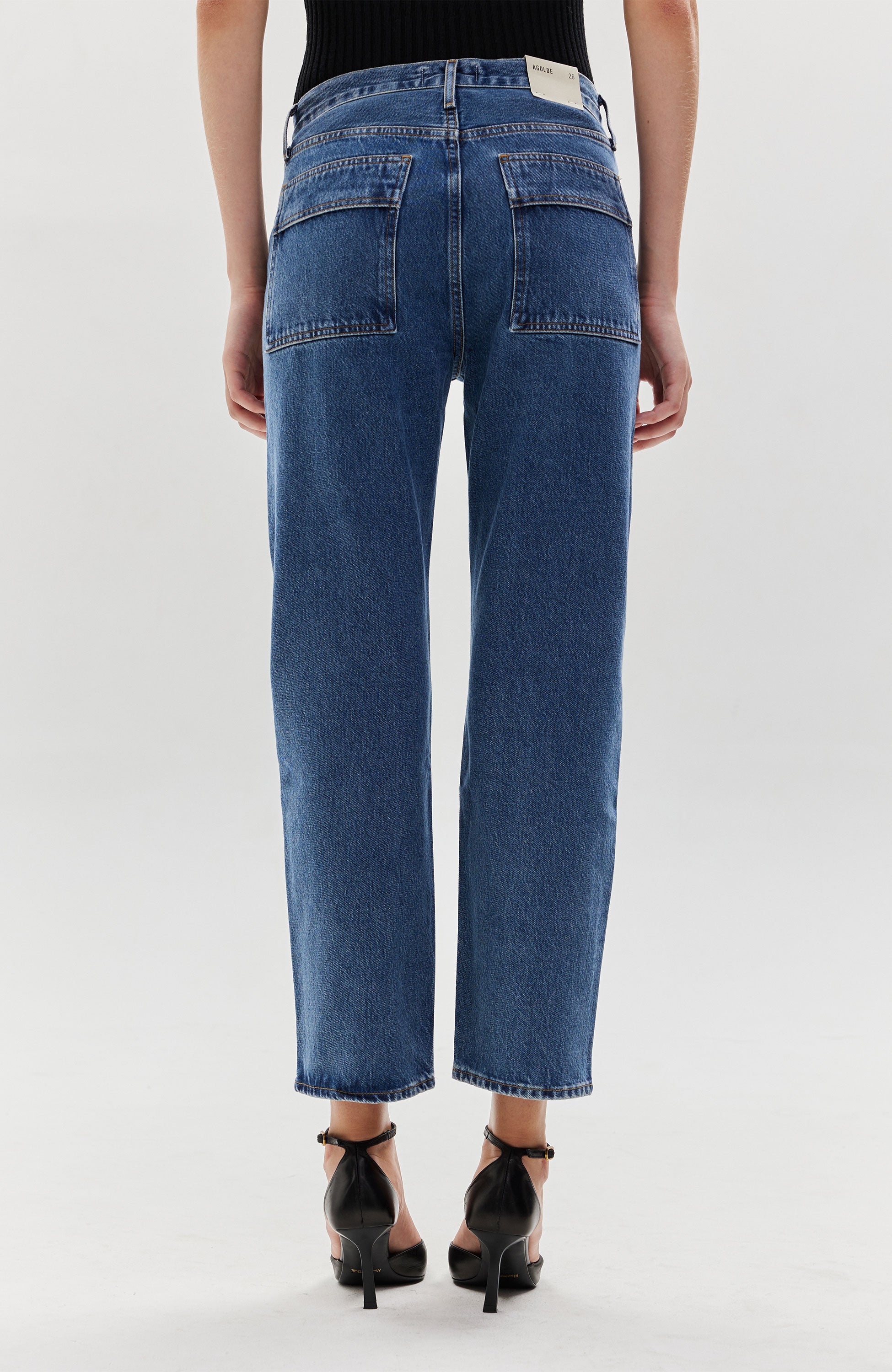 Agolde Blue Straight-leg cargo jeans cooper image 5