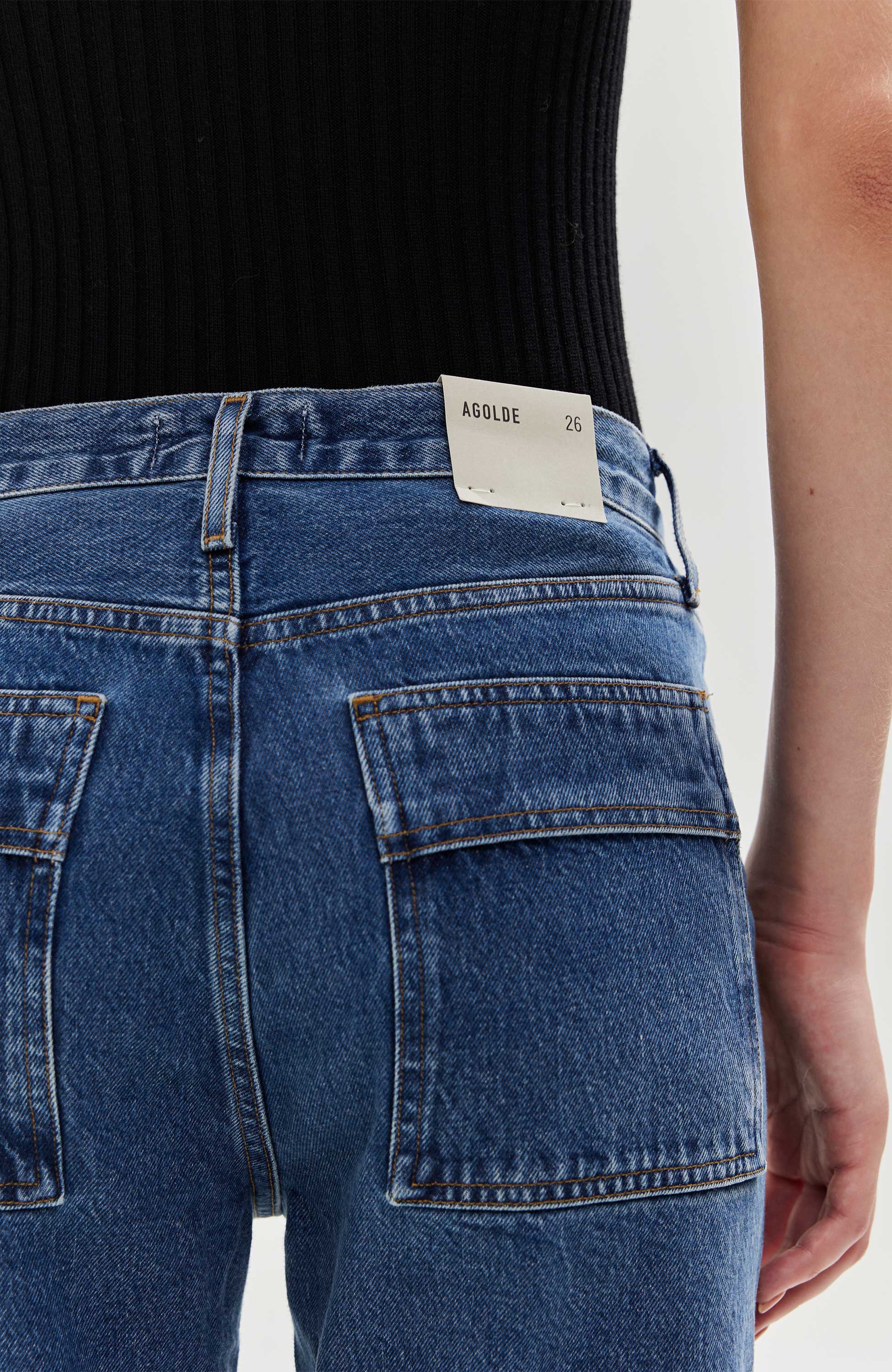 Agolde Blue Straight-leg cargo jeans cooper image 8