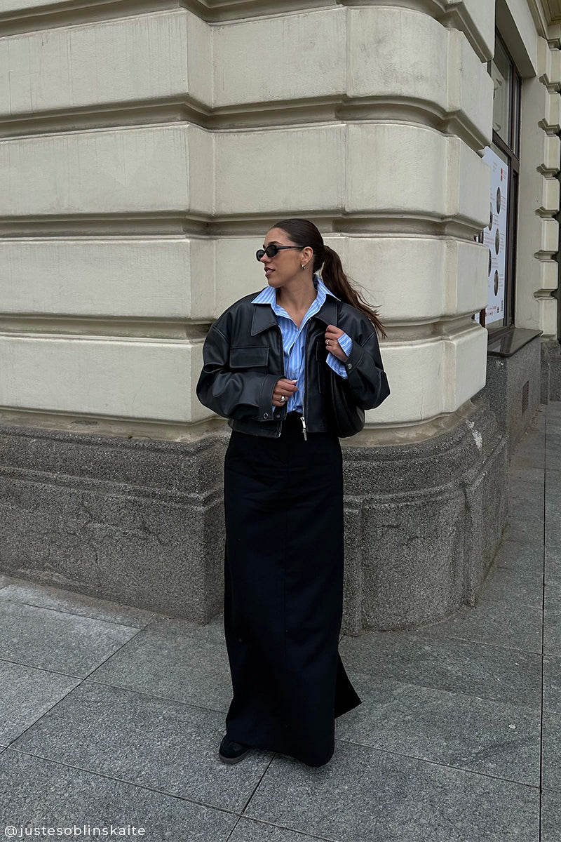 Quilted bomber jacket TOUSSAINT and Tailored maxi skirt