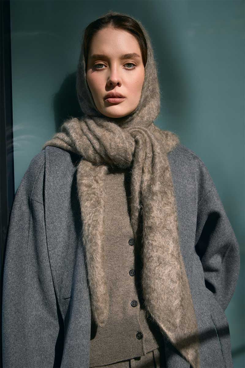 Cashmere cardigan SUZETTE and Relaxed double coat