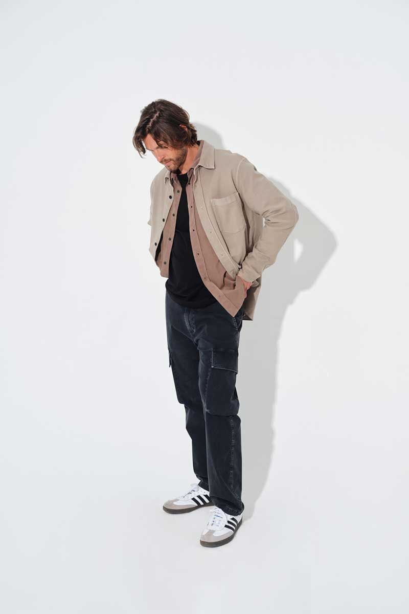 Check-pattern shirt ELJA and Oversize cotton t-shirt RANGER