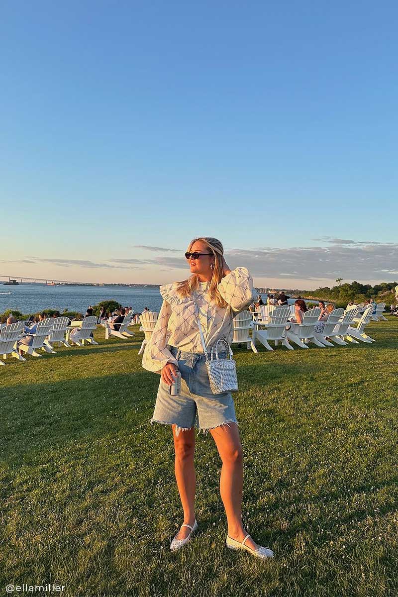 Floral printed linen blouse and Loose shorts IRA