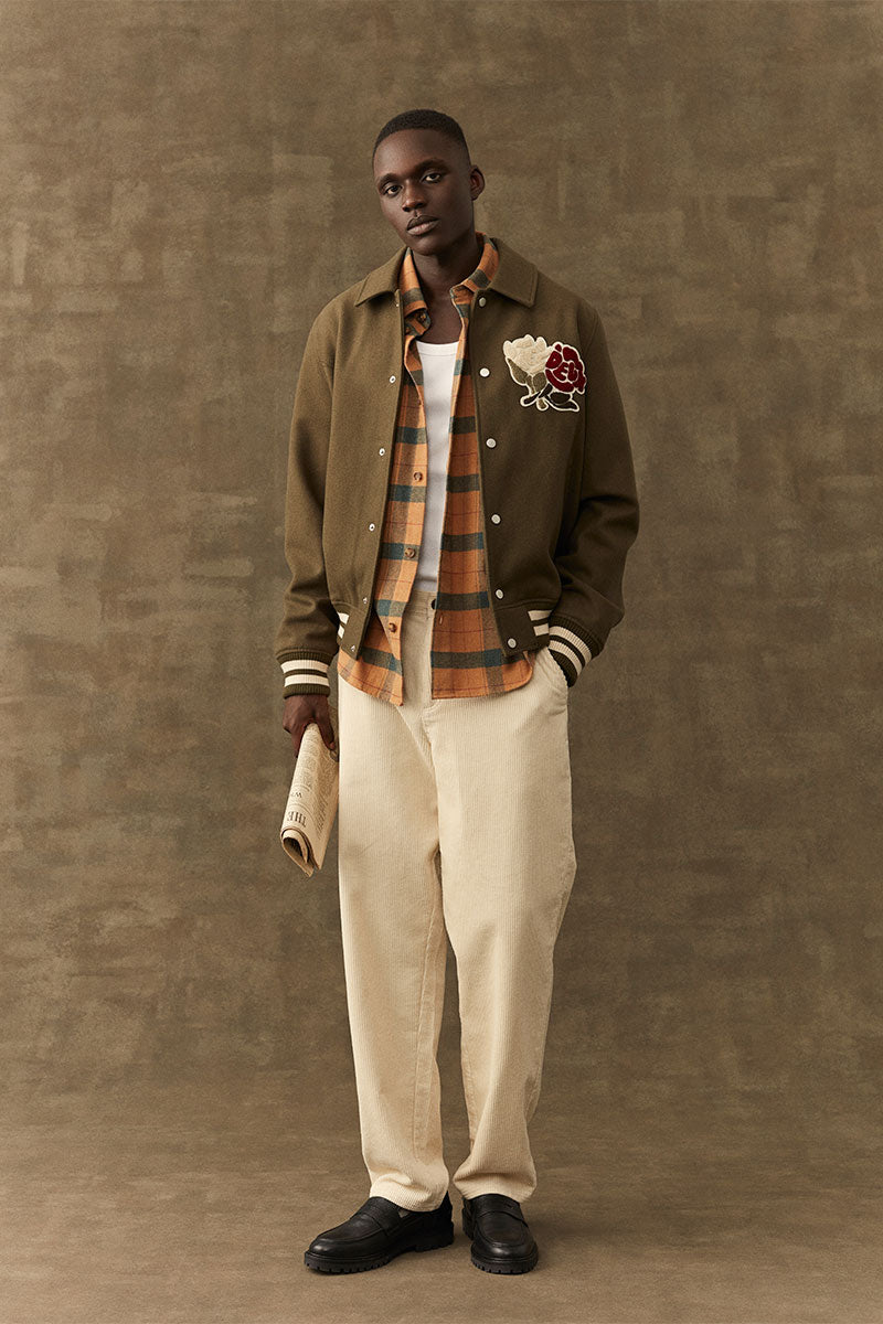 Lightweight neoprene bomber jacket ALFREDO and Check flannel shirt JEREMY