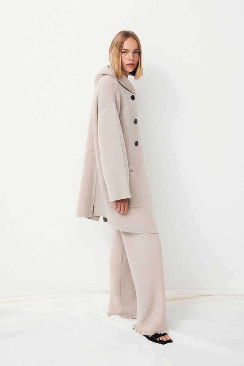 Cashmere cardigan coat FABRIZIA and Relaxed-fit cashmere trousers MARLO