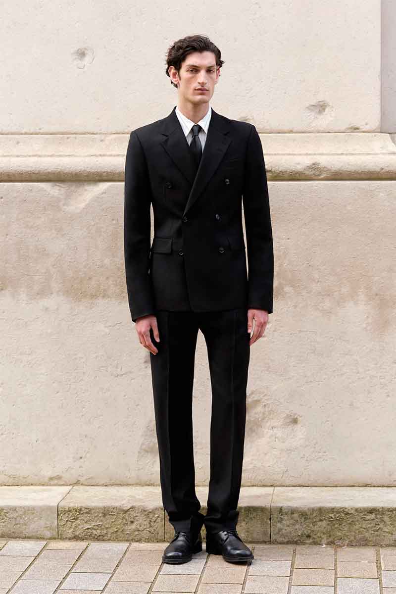 Wool blazer JULIEN and Straight-leg wool trousers TENSE