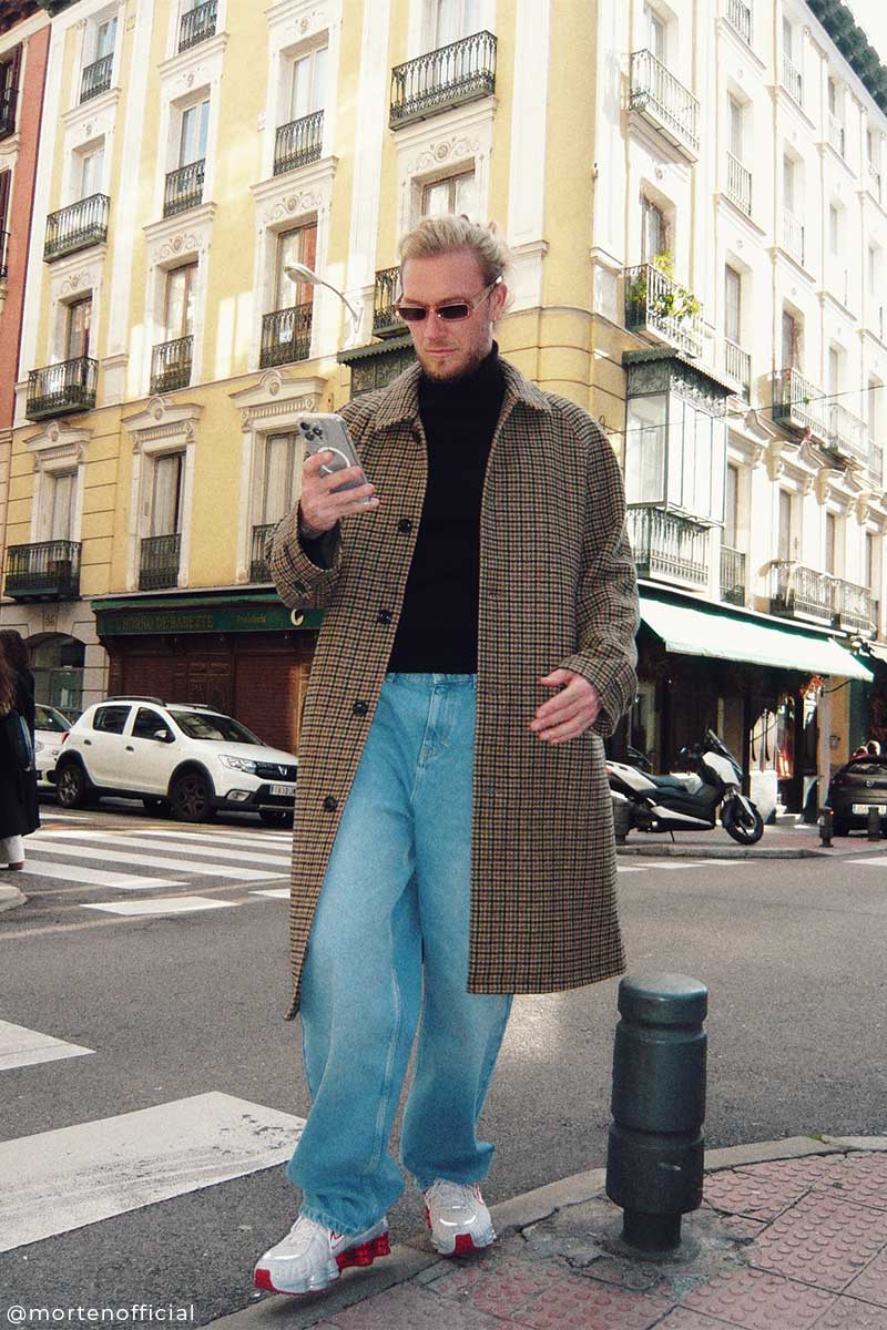 Merino rollneck pullover NEVILE and Tapered jeans RYDER