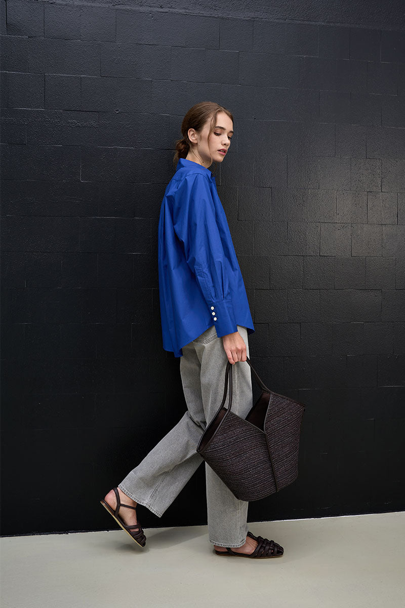 Koszulka bawełniana and Jeansy relaxed AYLA