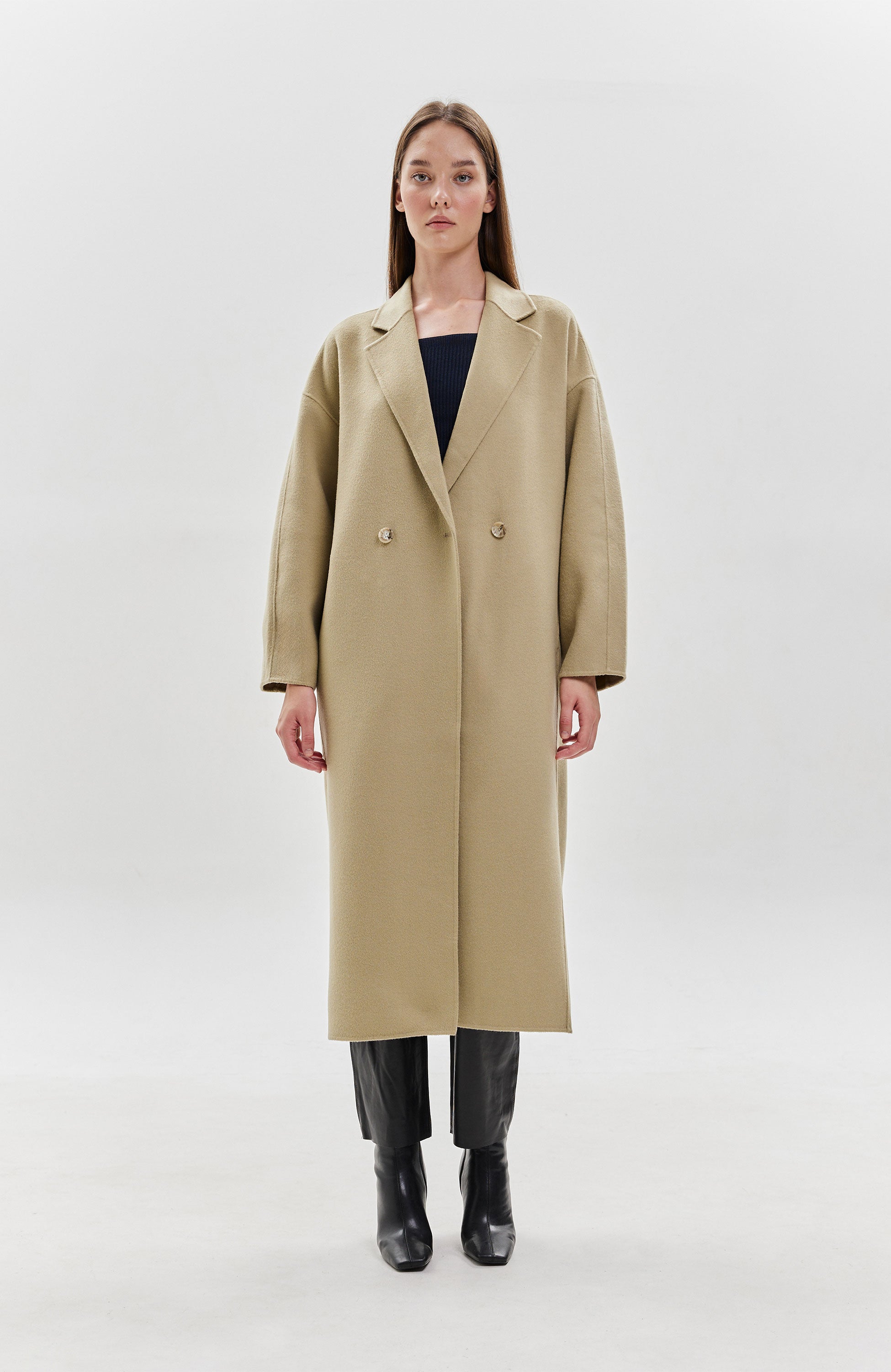 House of dagmar Green Oversize doublé coat image 3