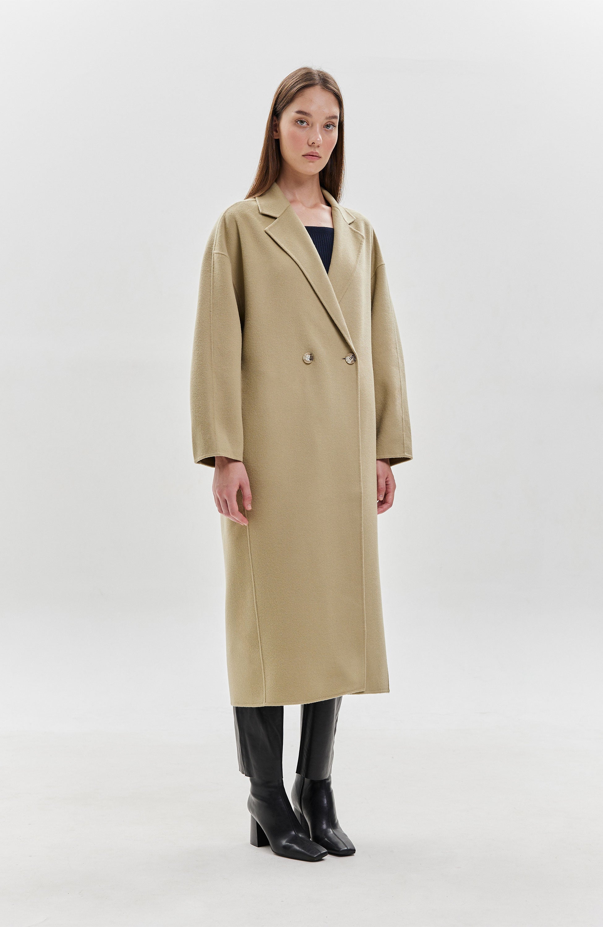 House of dagmar Green Oversize doublé coat image 4