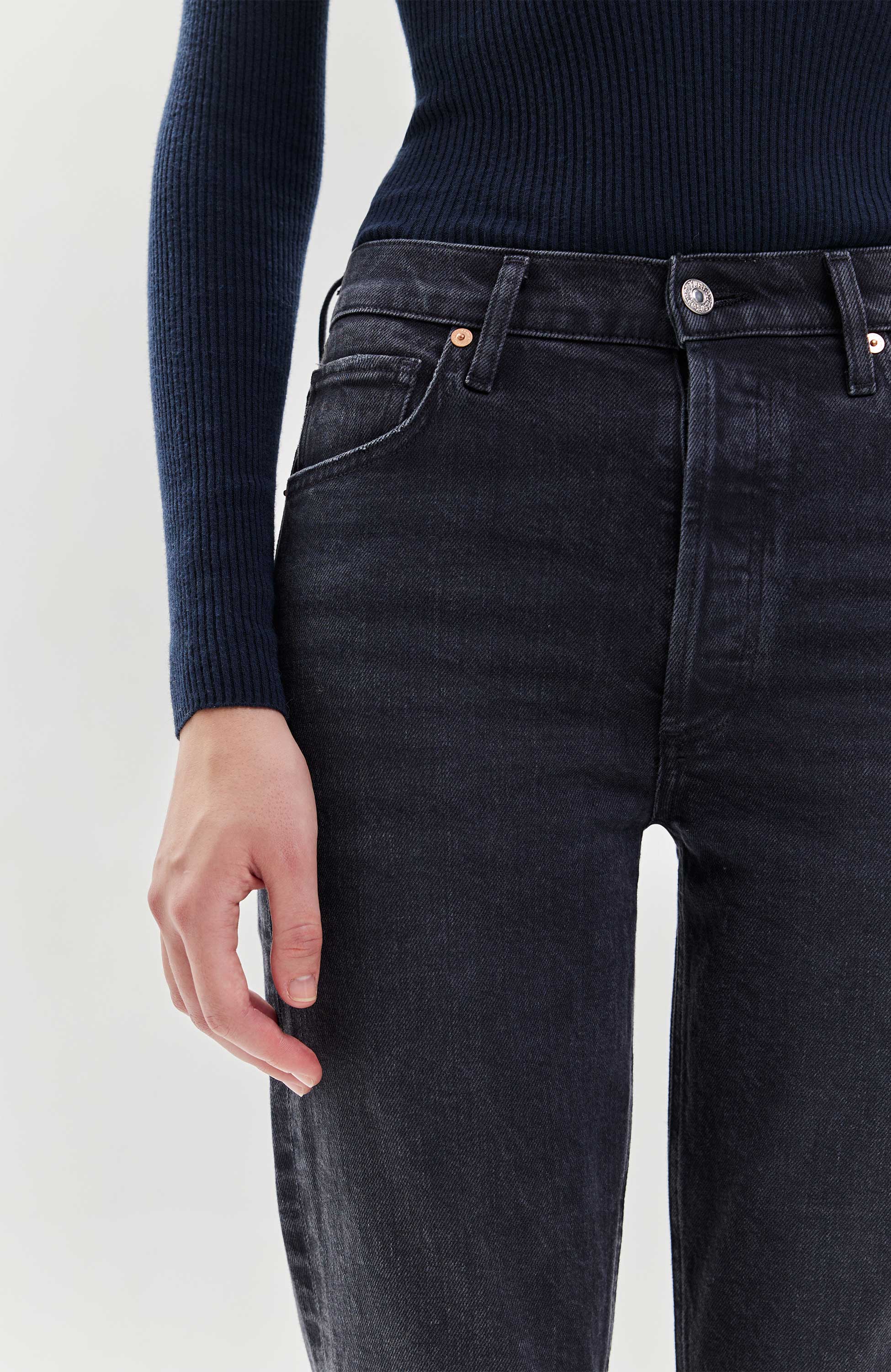 Citizens of humanity Black High-rise straight jeans charlotte image 5