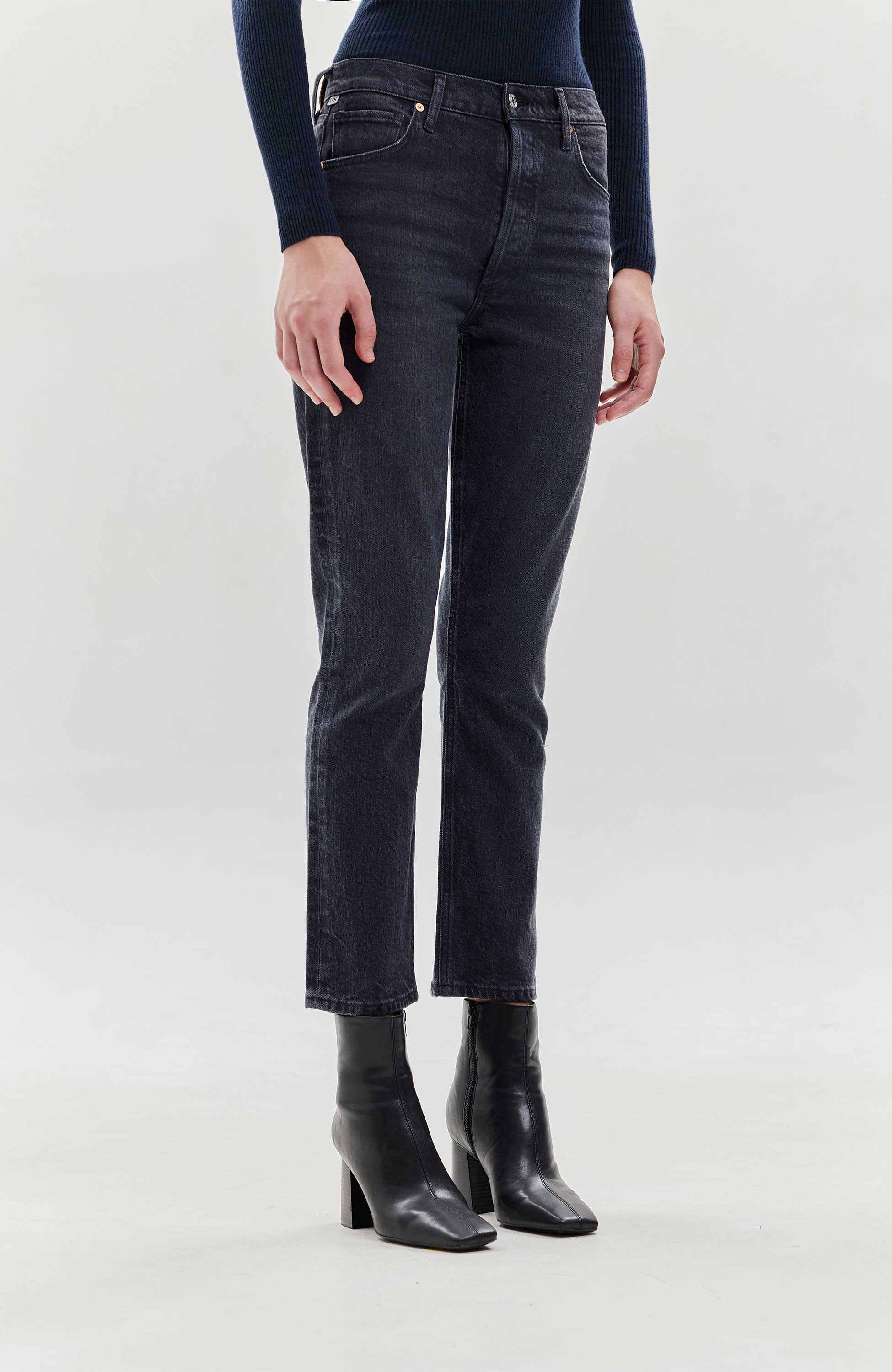 Citizens of humanity Black High-rise straight jeans charlotte image 3