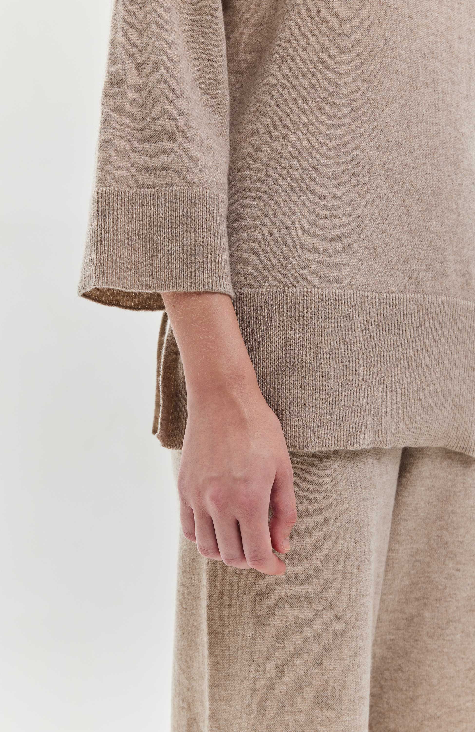 Ftc cashmere Beige Ümara kaelusega kašmiirist pullover image 5