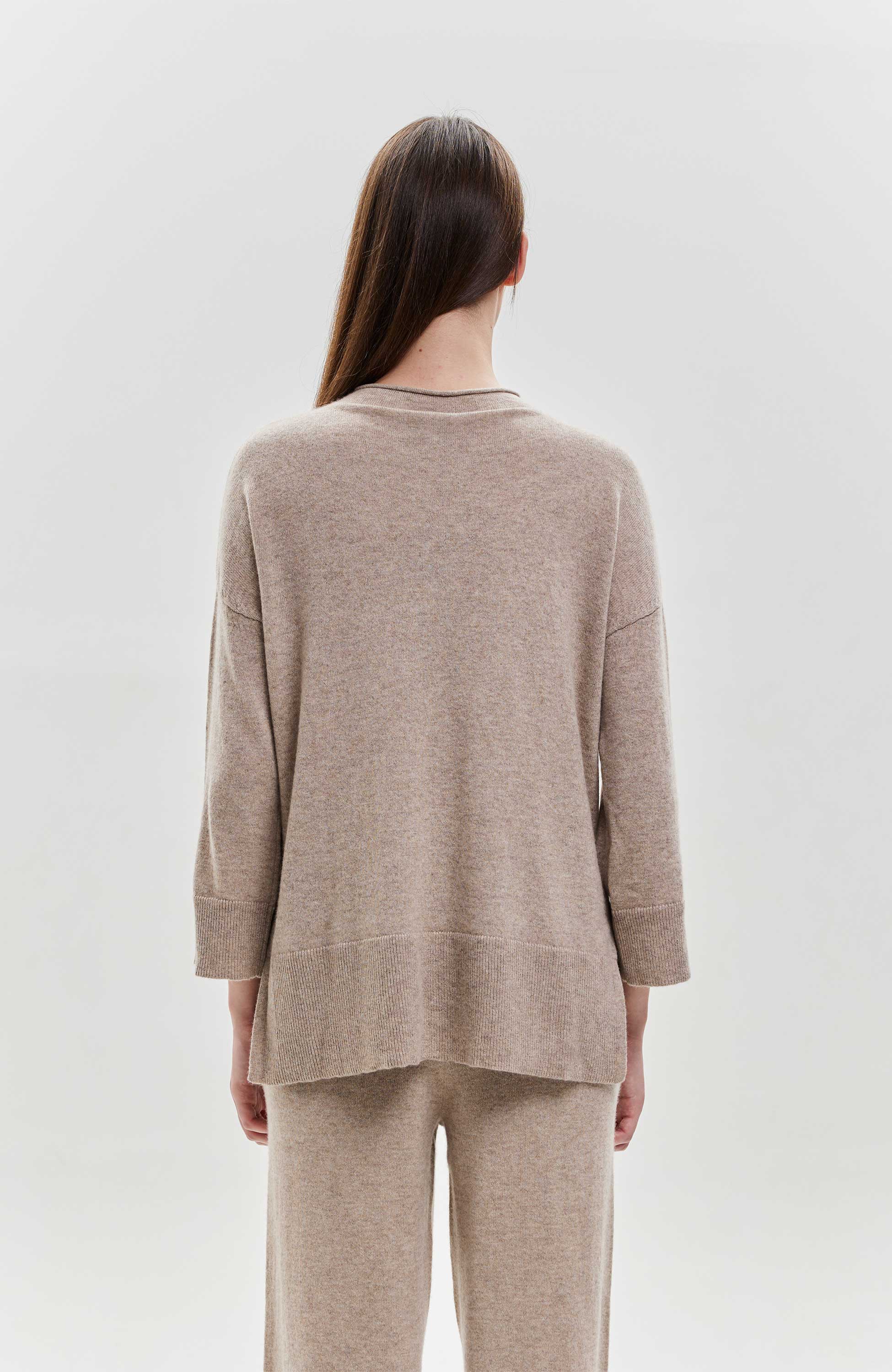Ftc cashmere Beige Ümara kaelusega kašmiirist pullover image 4