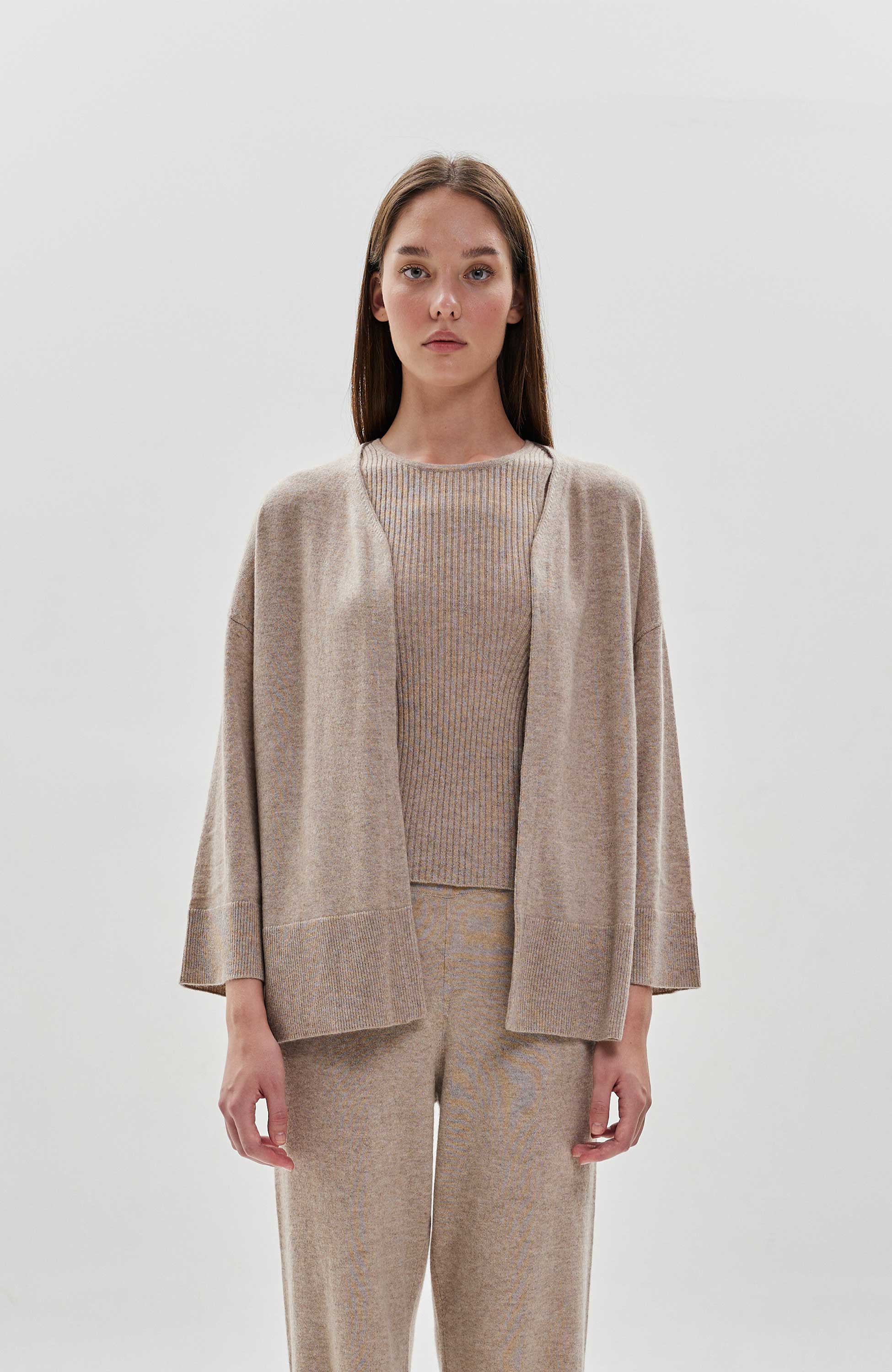 Ftc cashmere Beige Long cashmere cardigan image 1