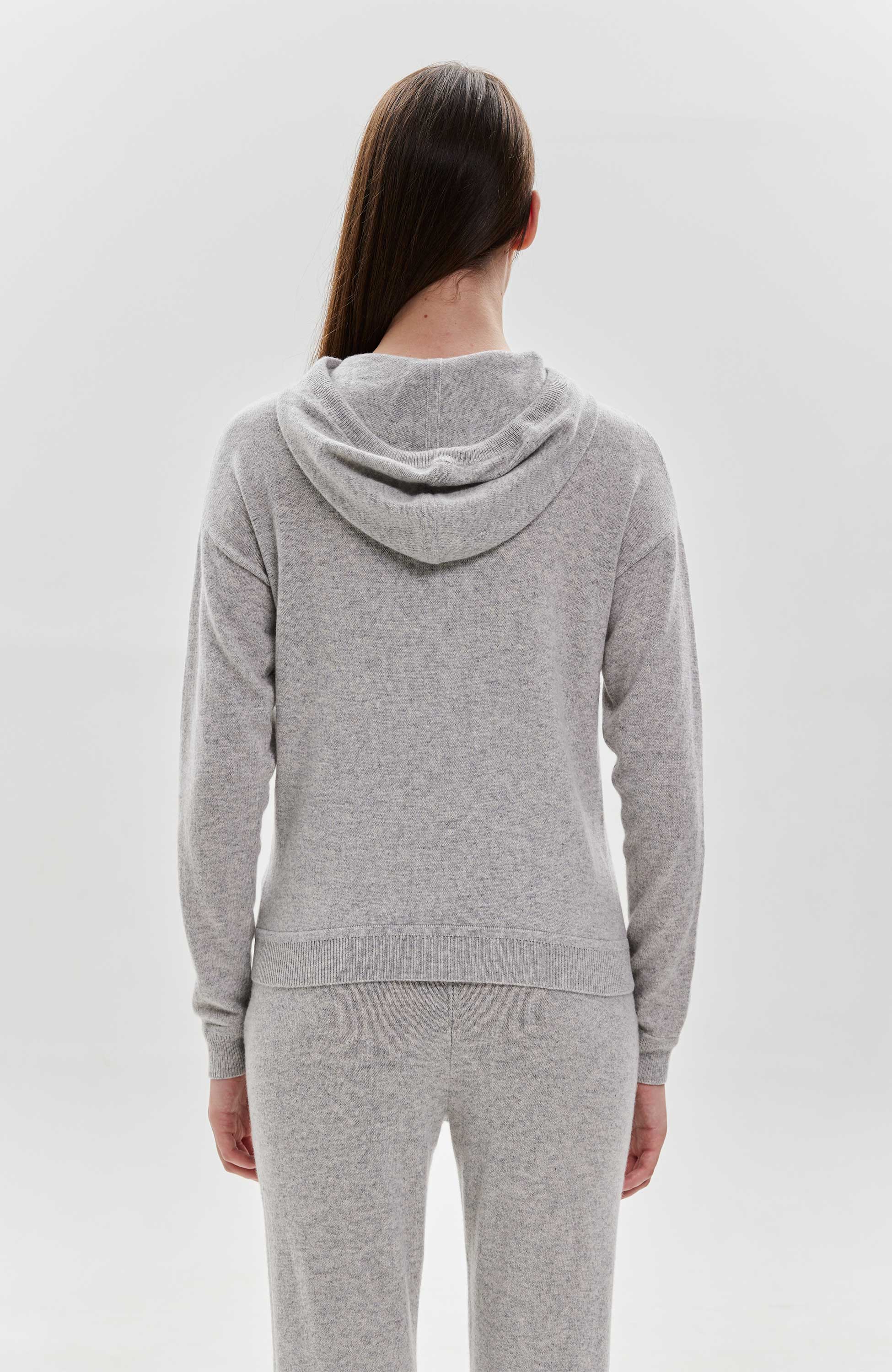 Ftc cashmere Grey Peenkoes kapuutsiga dressipluus image 4