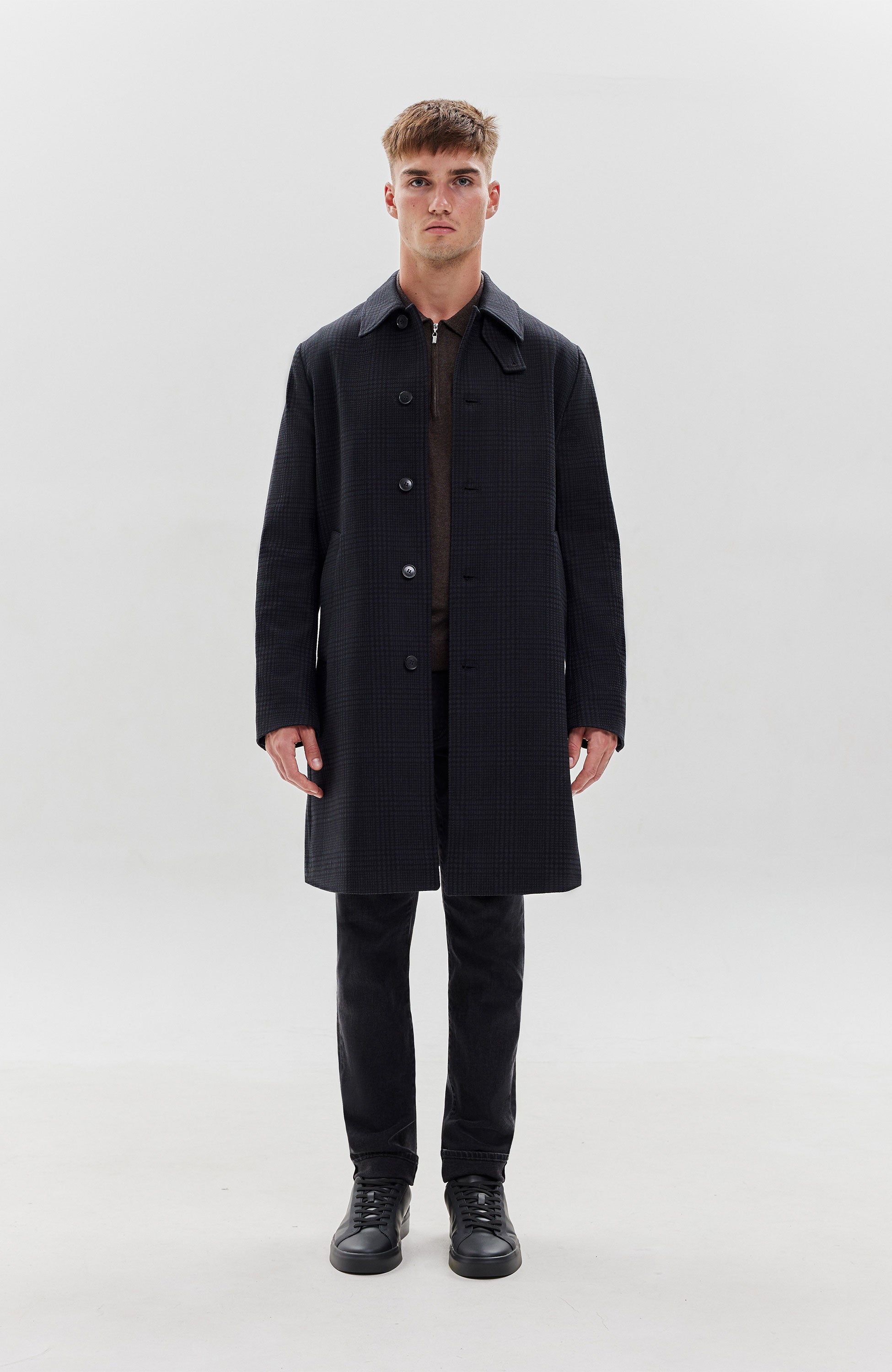 Single-breasted checked coat ELIIAS