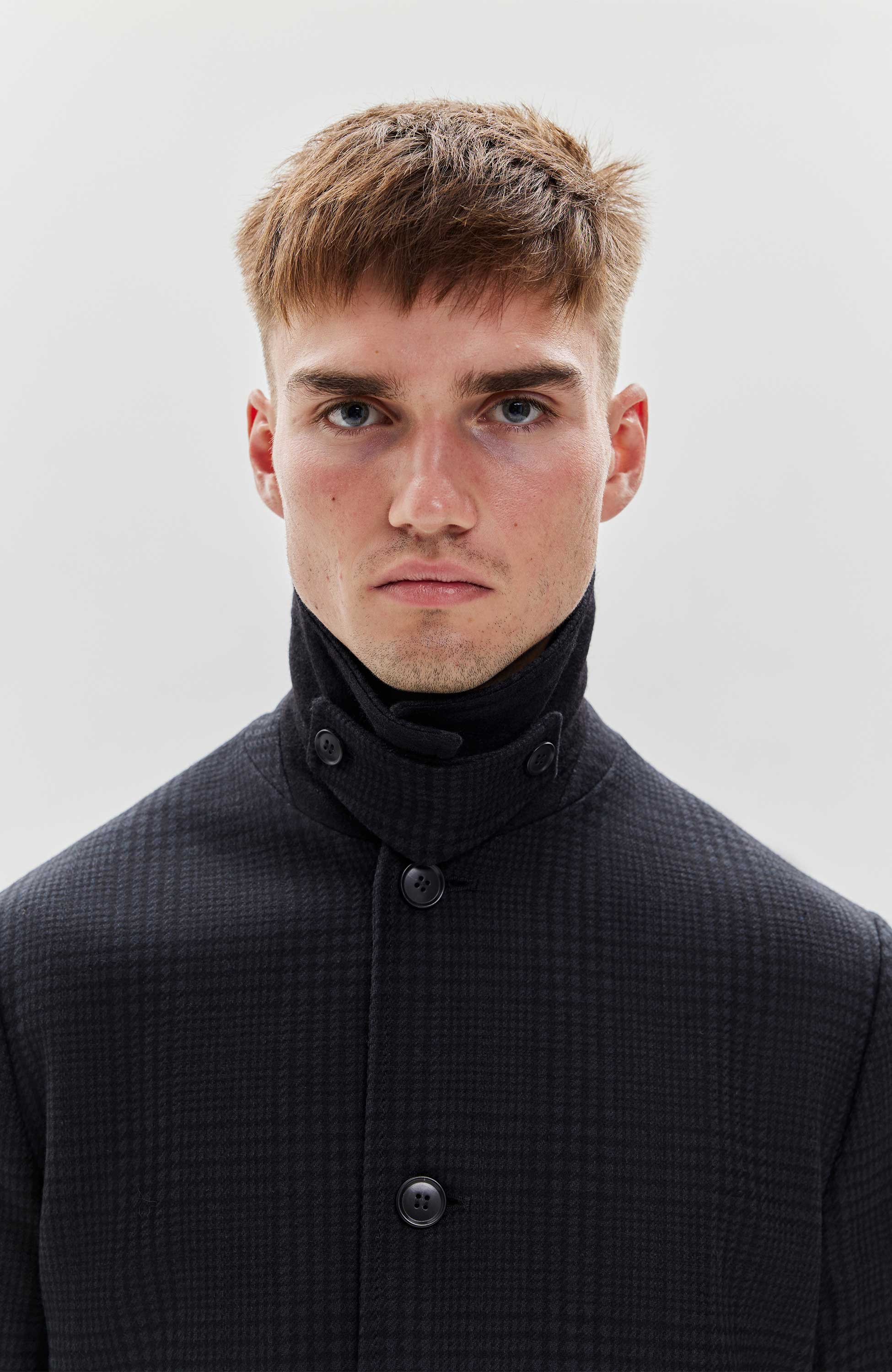 Tiger of sweden Black Single-breasted checked coat eliias image 7