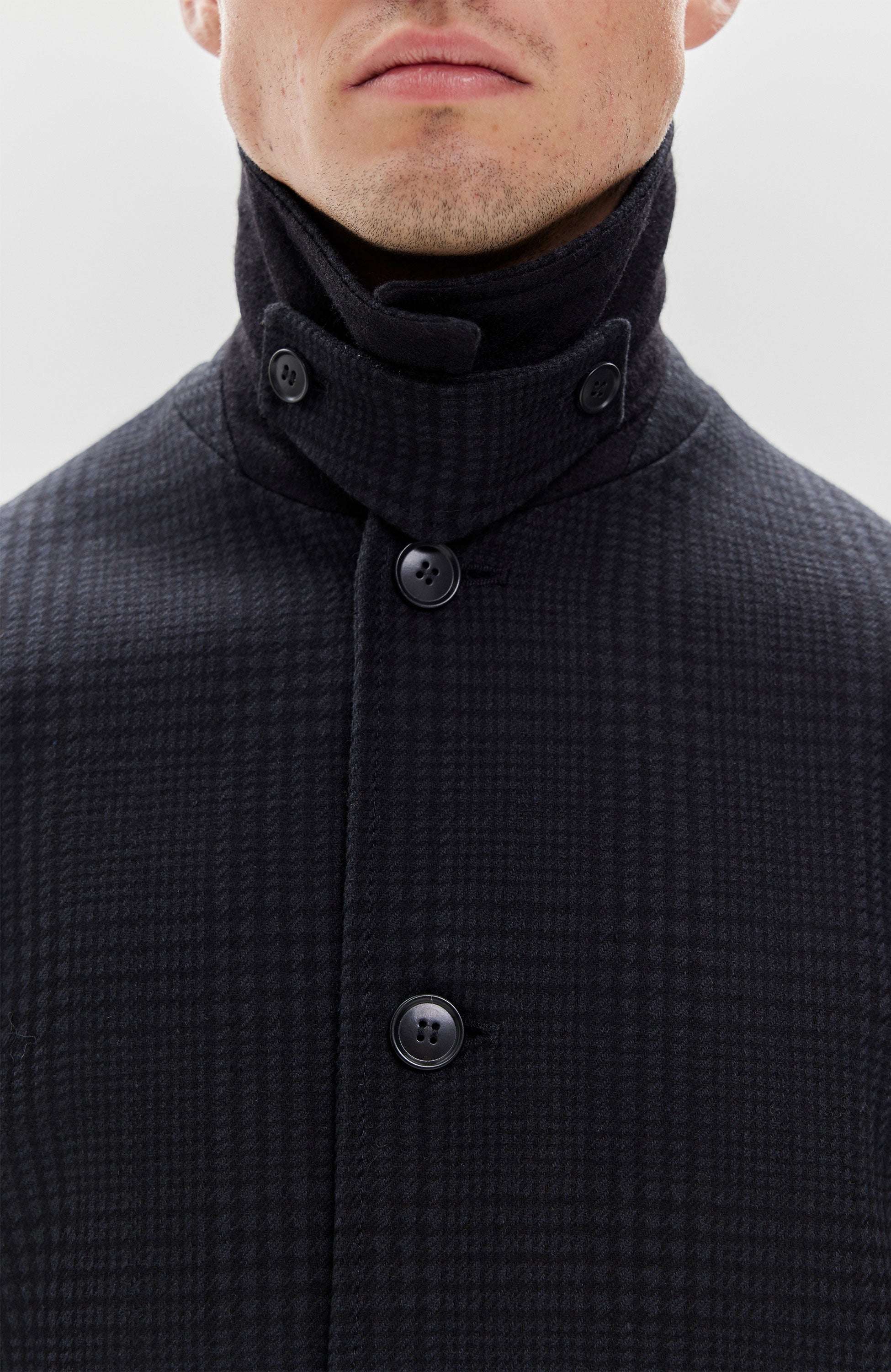 Tiger of sweden Black Single-breasted checked coat eliias image 9