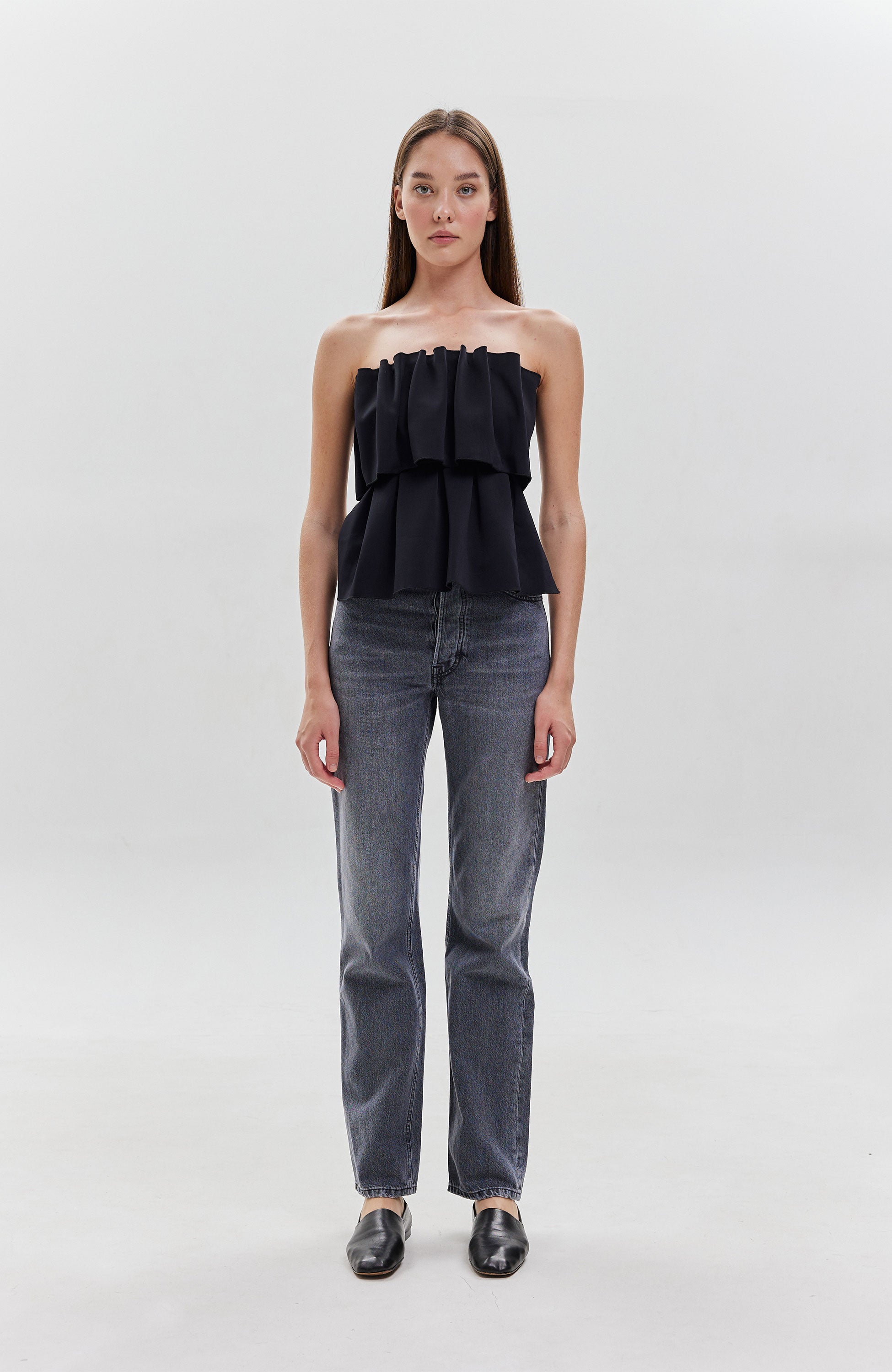 House of dagmar Black Sculpted tube top image 7