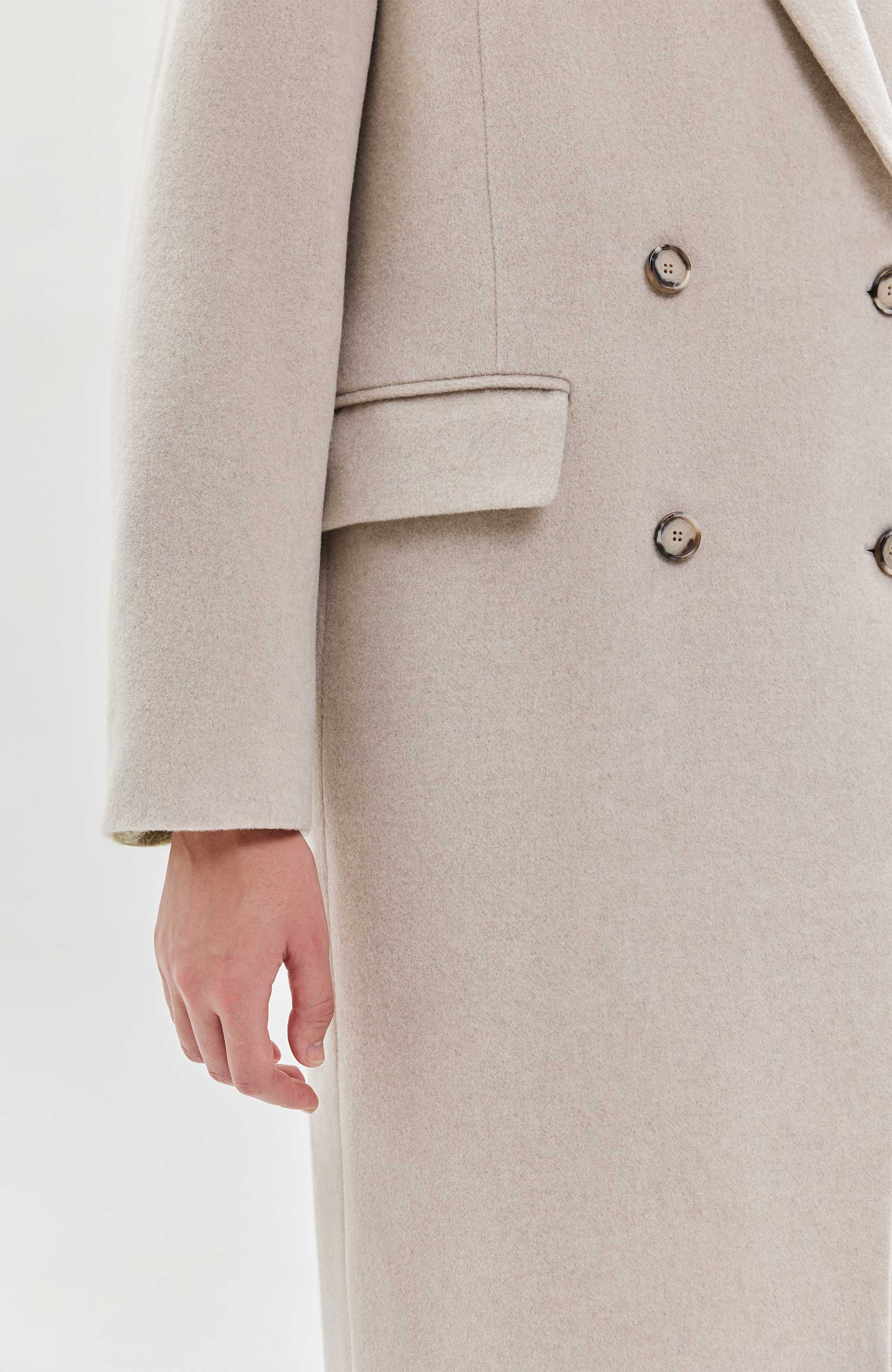 House of dagmar Beige Double breasted coat image 7