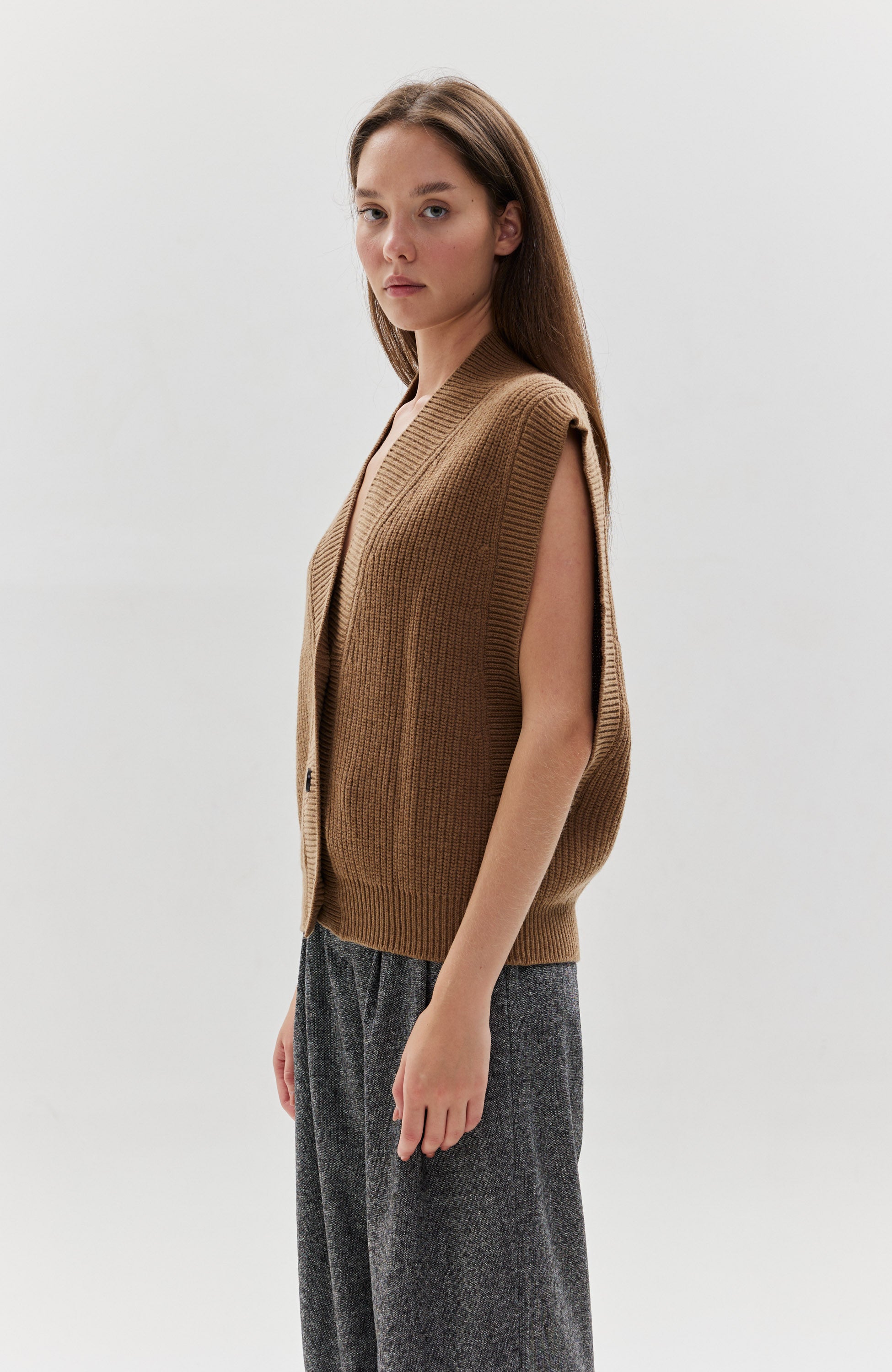 Erika cavallini Brown Dzianinowa kamizelka image 5