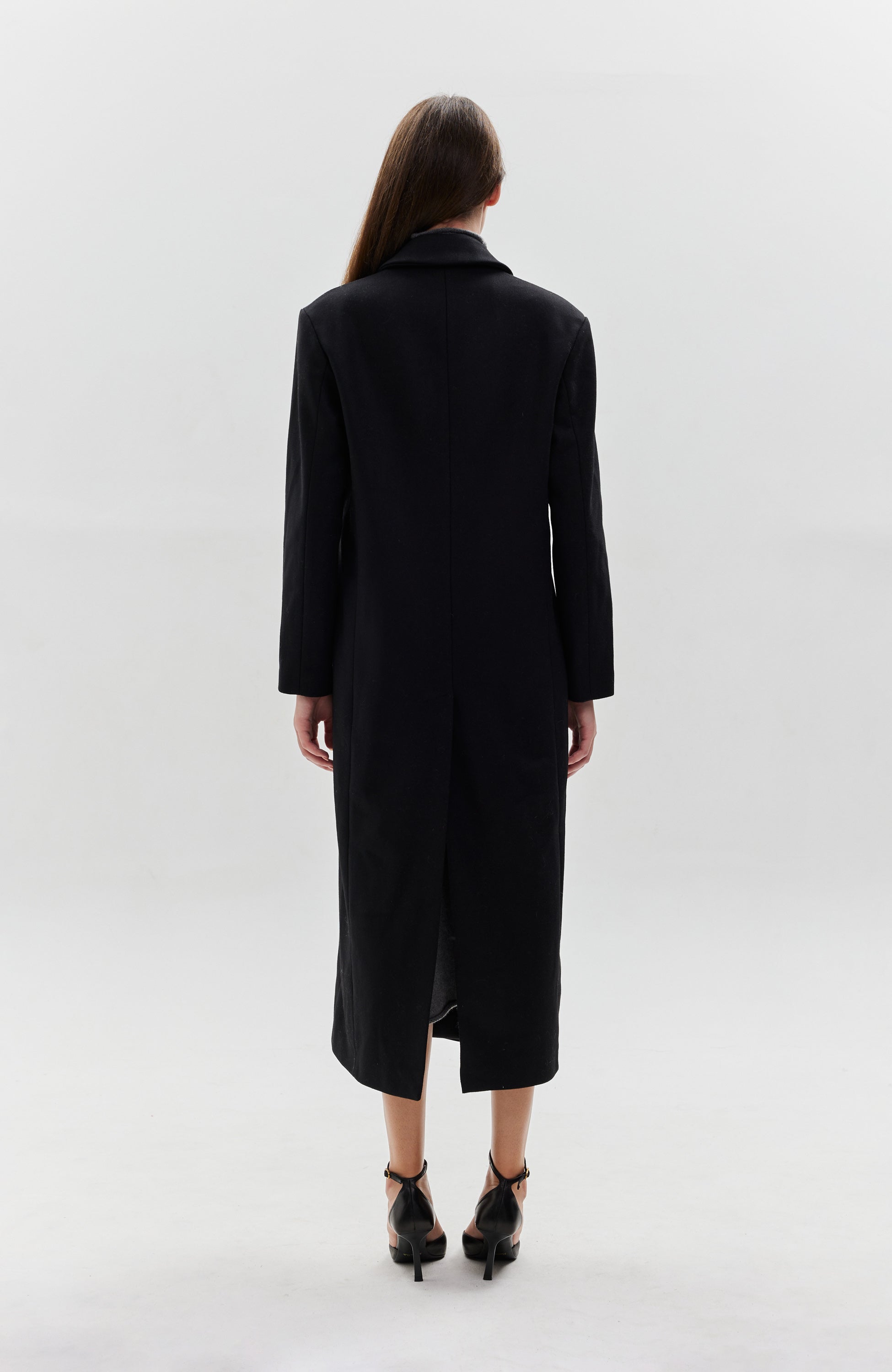 Erika cavallini Black Double breasted wool coat image 7