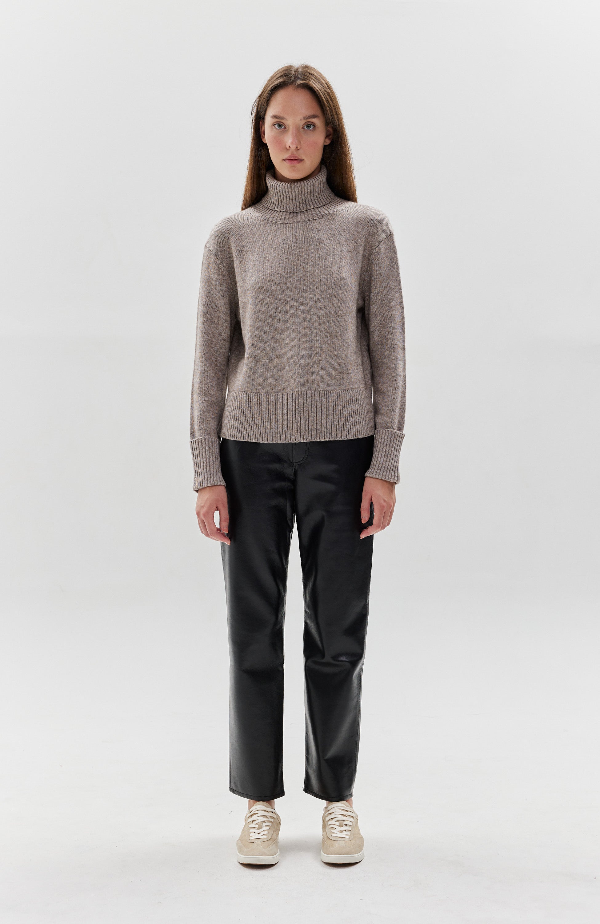 Ftc cashmere Beige Kõrge kaelusega pullover image 8