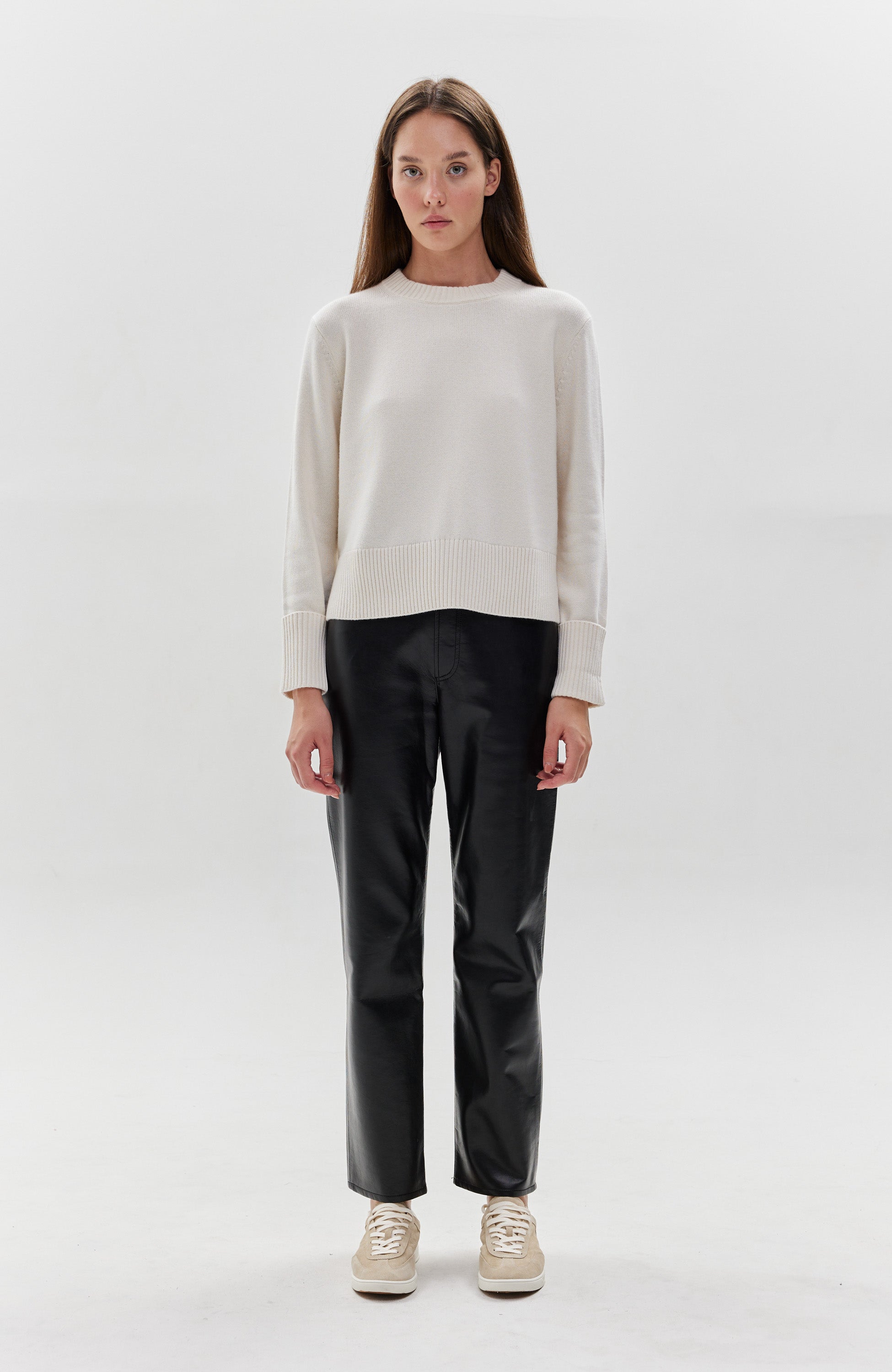 Ftc cashmere Neutral Relaxed-fit roundneck pullover image 7