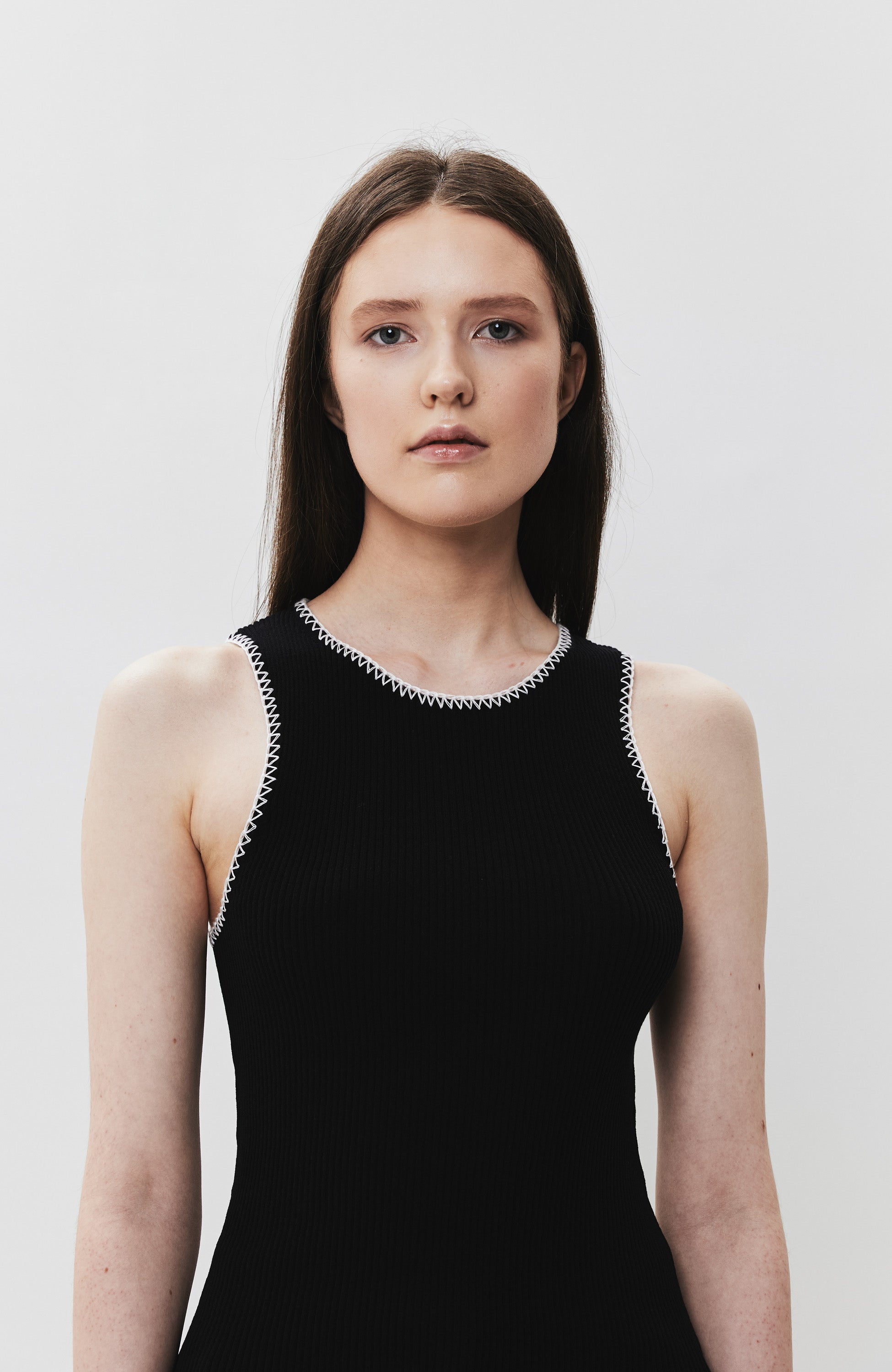 House of dagmar Black Contrast stitch top image 5