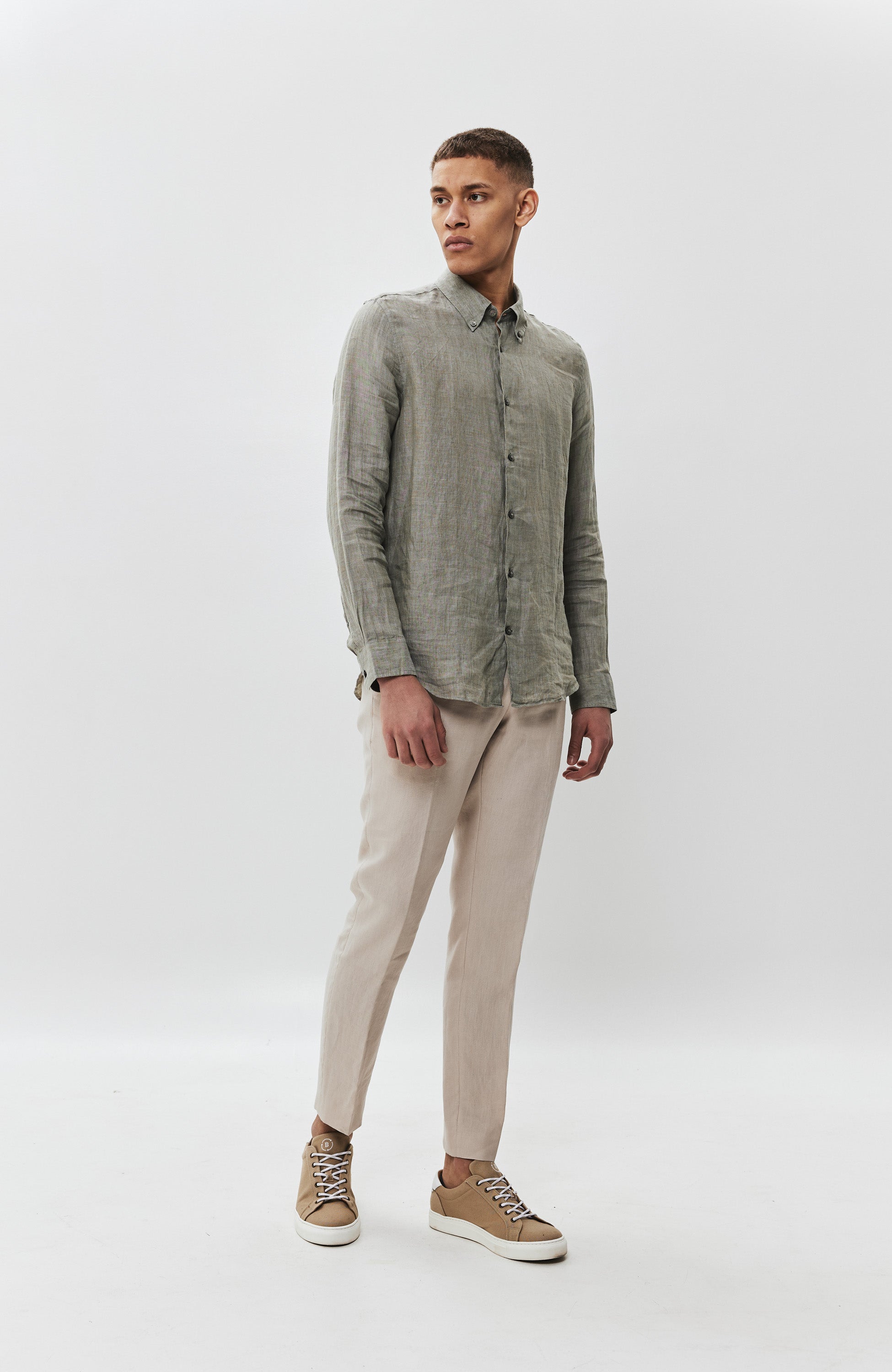 Tiger of sweden Green Relaxed-fit linen shirt sankt image 6