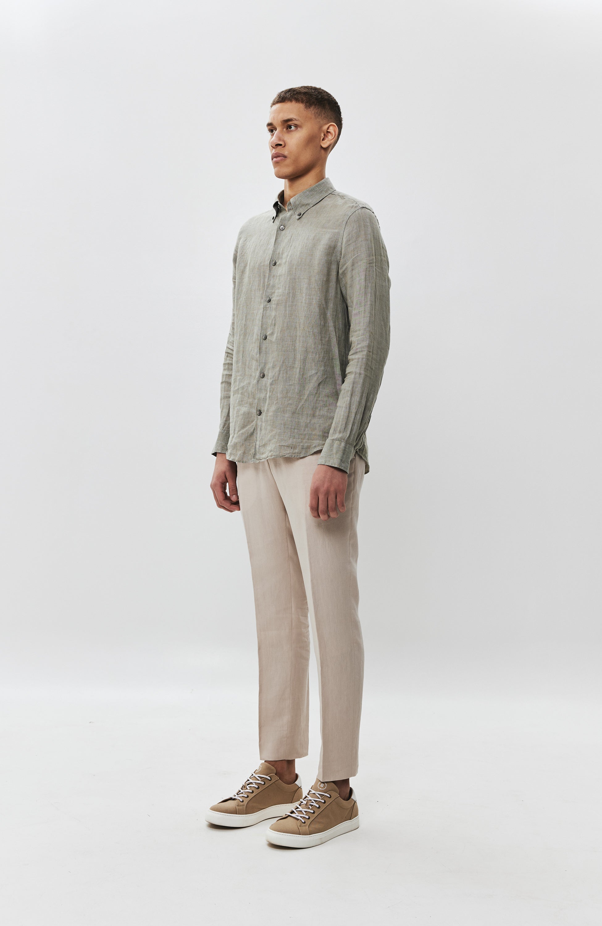 Tiger of sweden Green Relaxed-fit linen shirt sankt image 7