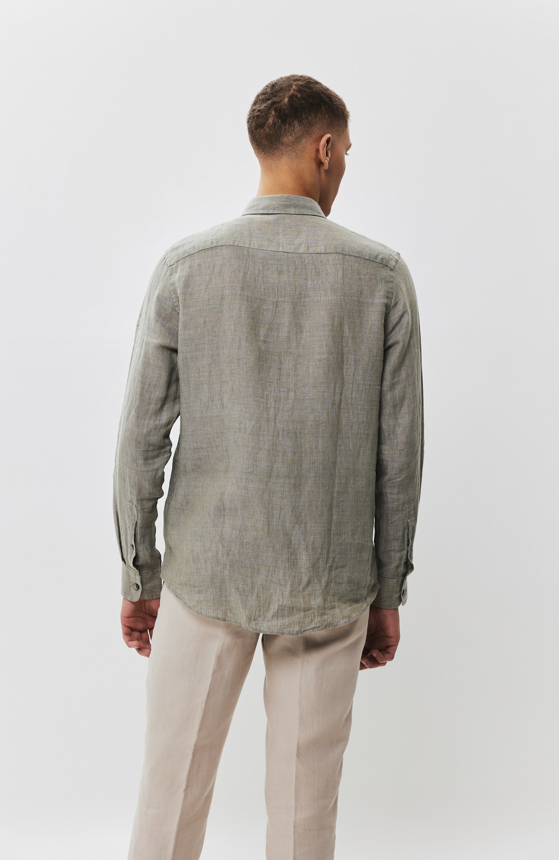 Tiger of sweden Green Relaxed-fit linen shirt sankt image 4