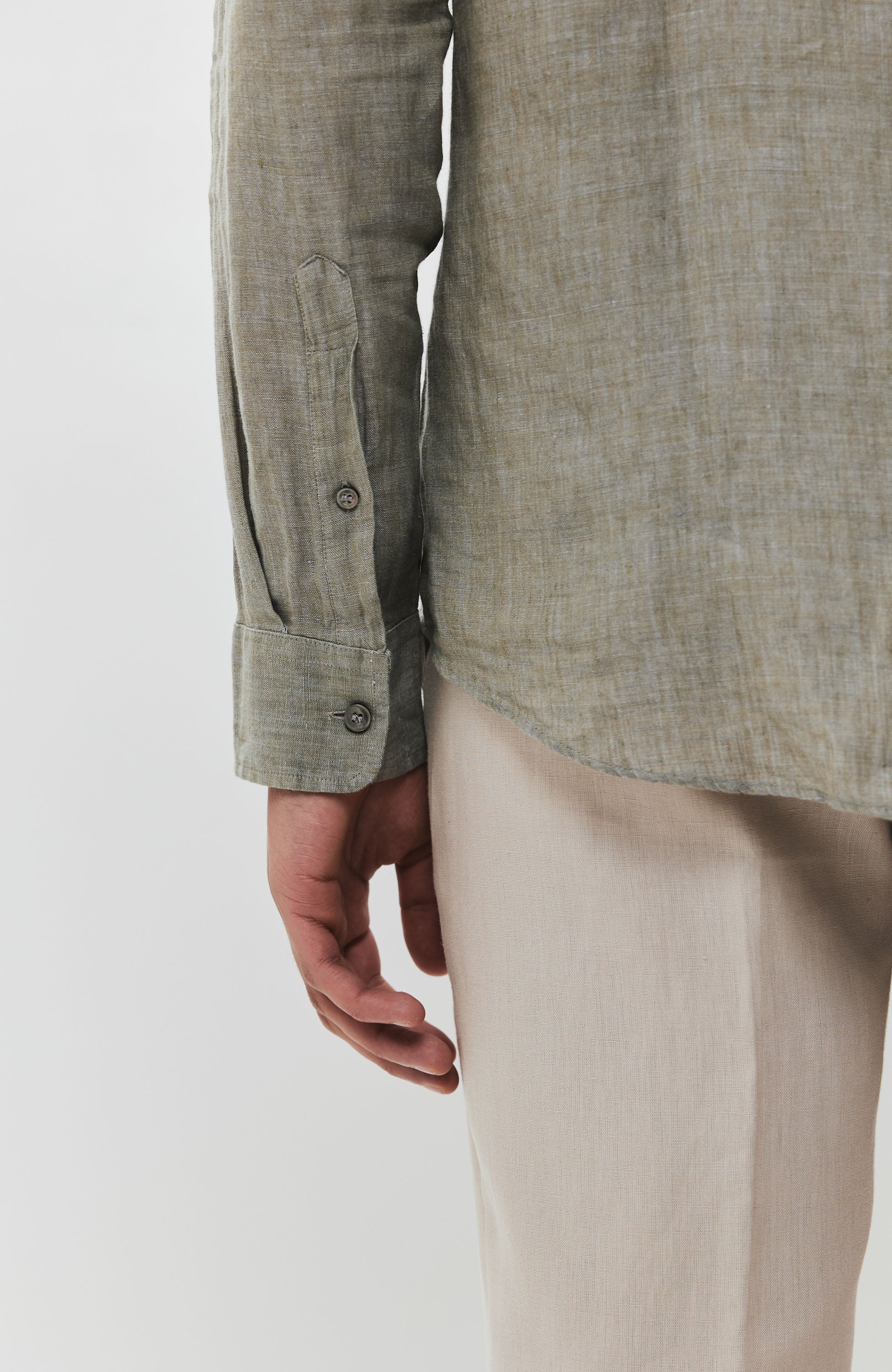 Tiger of sweden Green Relaxed-fit linen shirt sankt image 5