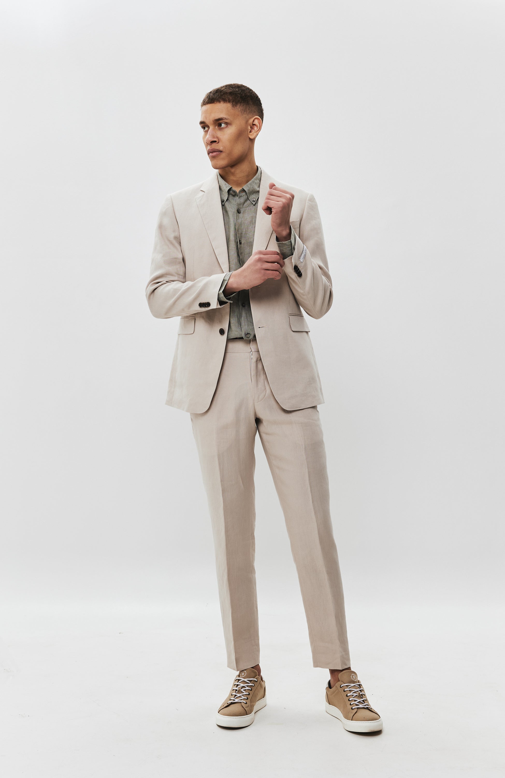 Tiger of sweden Neutral Linen blazer justinn image 7