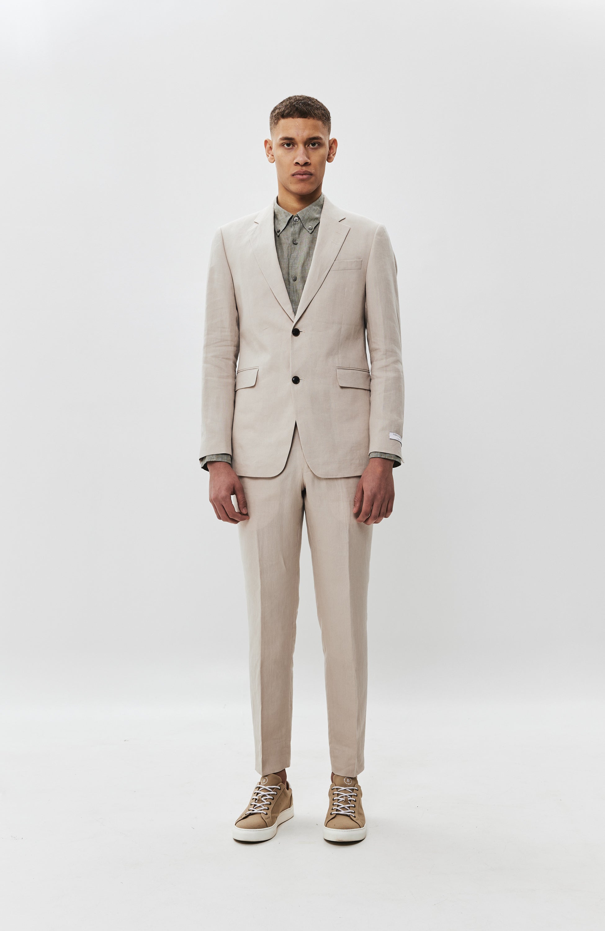 Linen straight-fit trousers TENUTAS